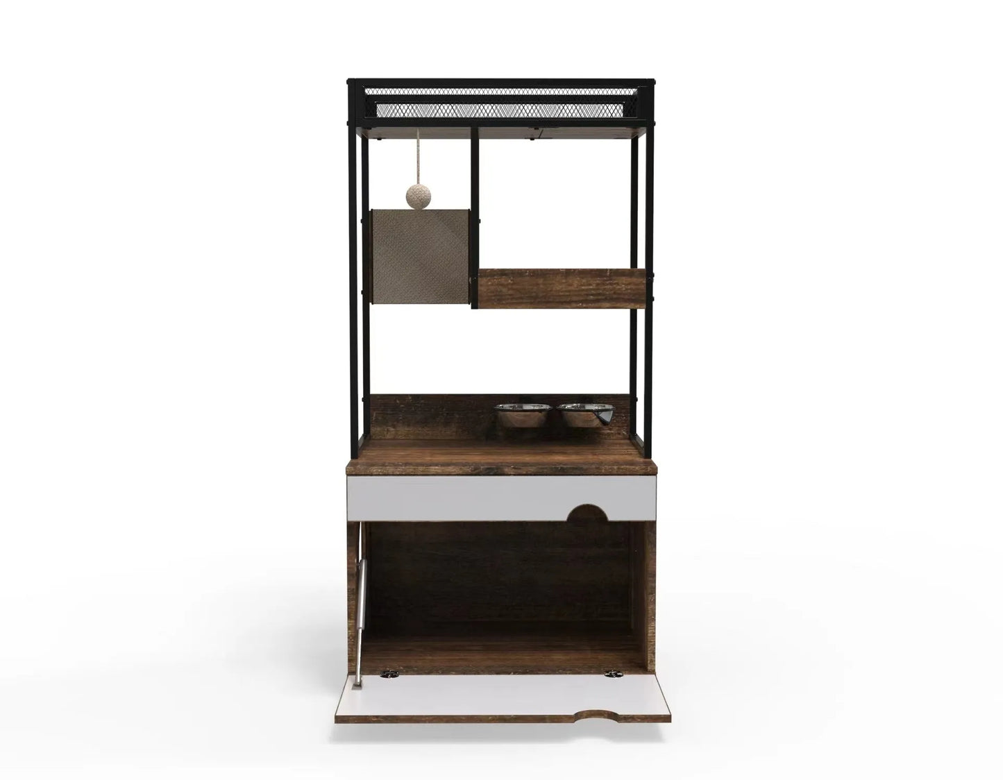 Cat Litter Box Enclosures with Cat Tree Tower, Cat Furniture ,Cat Cabinet – view 14