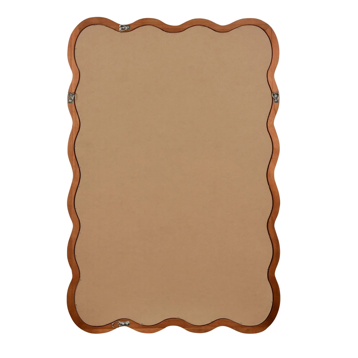 Yellowish Brown 24'x36' Wavy Rectangle Solid Wood Frame Decorative Mirror,For Bedroom, Bathroom, Living Room, Entryway – view 14