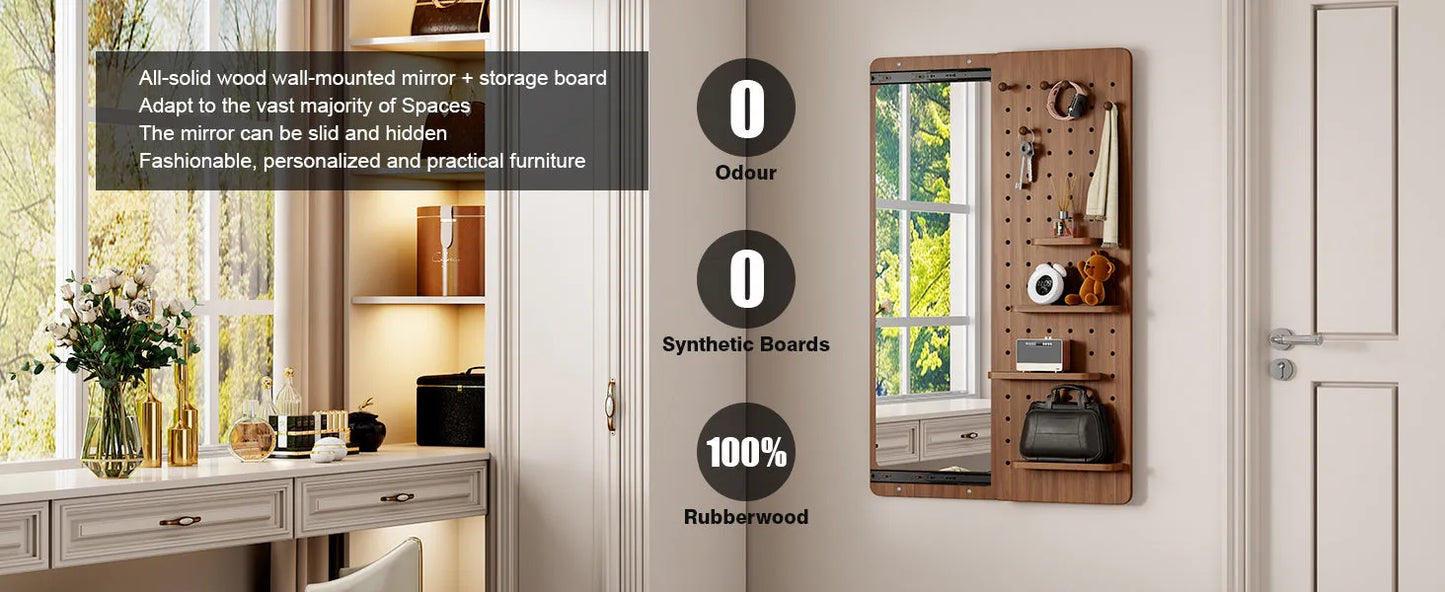 47.6 x 15.7 inch multi-functional design panel wall-mounted full-length mirror, space-saving, can be pushed and pulled. Suitable for bedroom/living – view 14