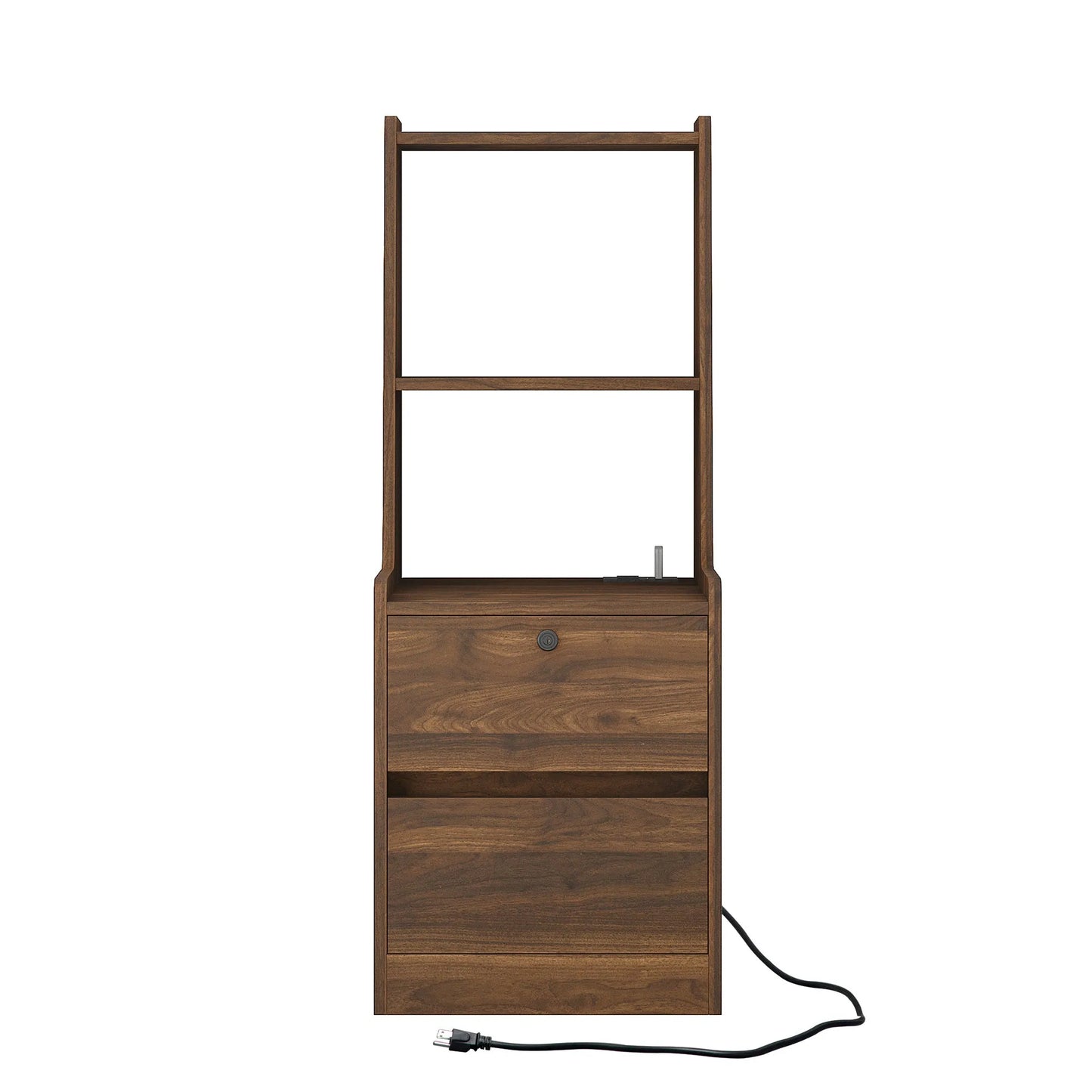 Nightstand with Charging Station, Smart Nightstand with Night Light, Modern Night Stand with Bookshelf, Bedside Tables with Storage Cabinet for – view 15