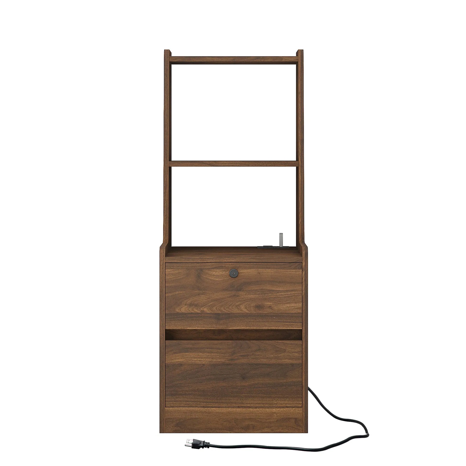 Nightstand with Charging Station, Smart Nightstand with Night Light, Modern Night Stand with Bookshelf, Bedside Tables with Storage Cabinet for – view 15