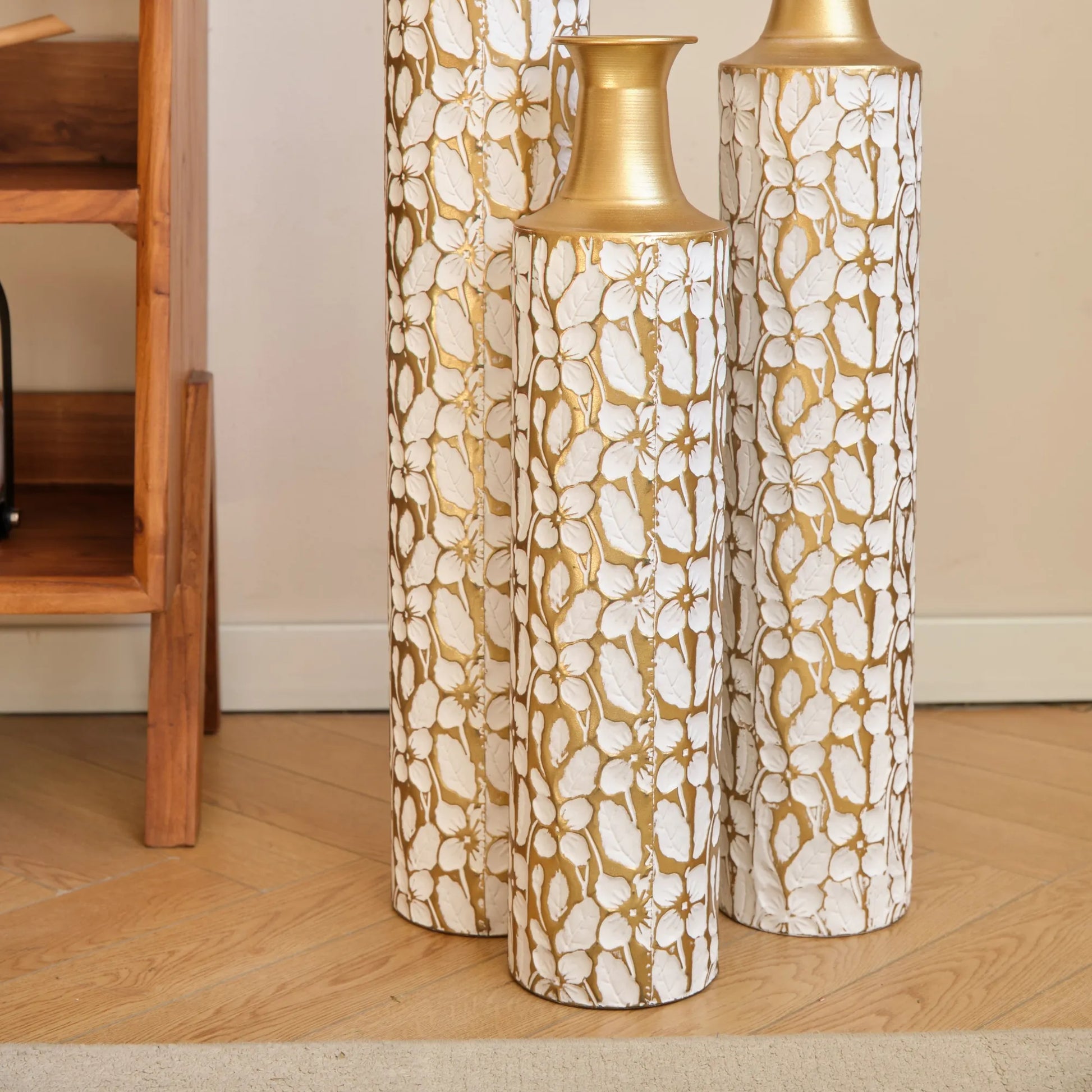 Floor Vases Gold Large Vases - 32/28/24-Inch Decorative High Vases Set of 3 for Home Décor Vintage Large Vases Representing Twigs, Twigs Dried – view 15