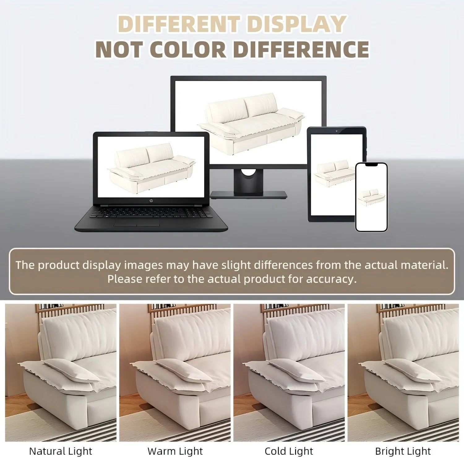 73.2'Queen Pull Out Sofa Bed,3-in-1 Convertible Sleeper Sofa,Multi-Functional Velvet Loveseat Bed,Beige/White – view 16
