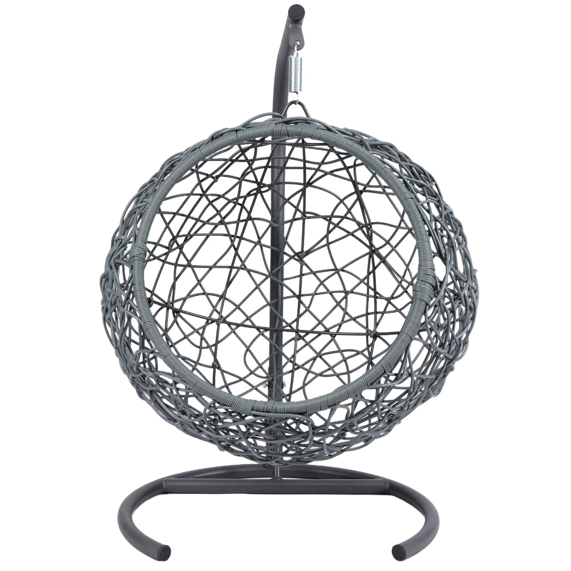 Cat Swing Bed with Stand & Cushion, Cat Egg Chair with Rattan Wicker Appearance, Indoor Hanging Swinging Cat Bed for Cats, Small Dogs, and Small – view 16