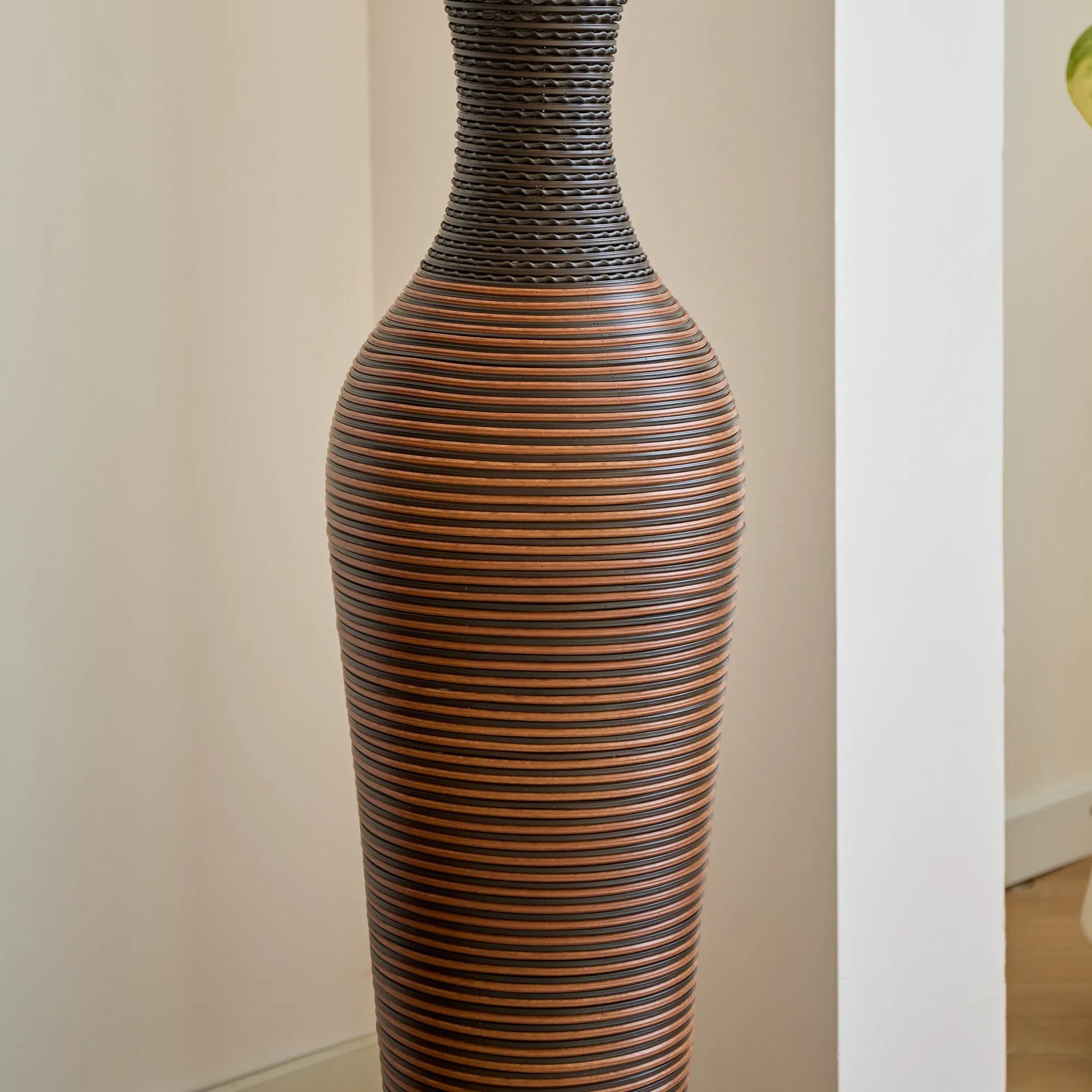 39' Tall Standing Designer Floor Vases with Elegant Two-Tone Dark Brown Finishes - Ideal for Decorating Living Rooms, Bedrooms, Entryways Perfect for – view 16