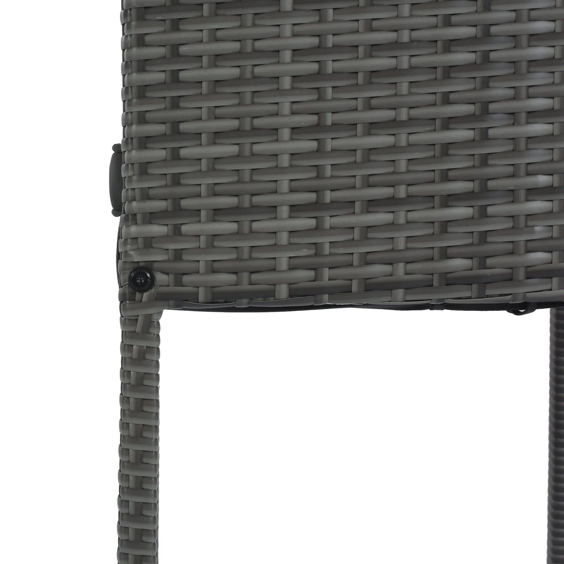 <Old SKU: FG201216AAE> GO 5-pieces Outdoor Patio Wicker Bar Set, Bar Height Chairs With Non-Slip Feet And Fixed Rope, Removable Cushion, Acacia Wood – view 18