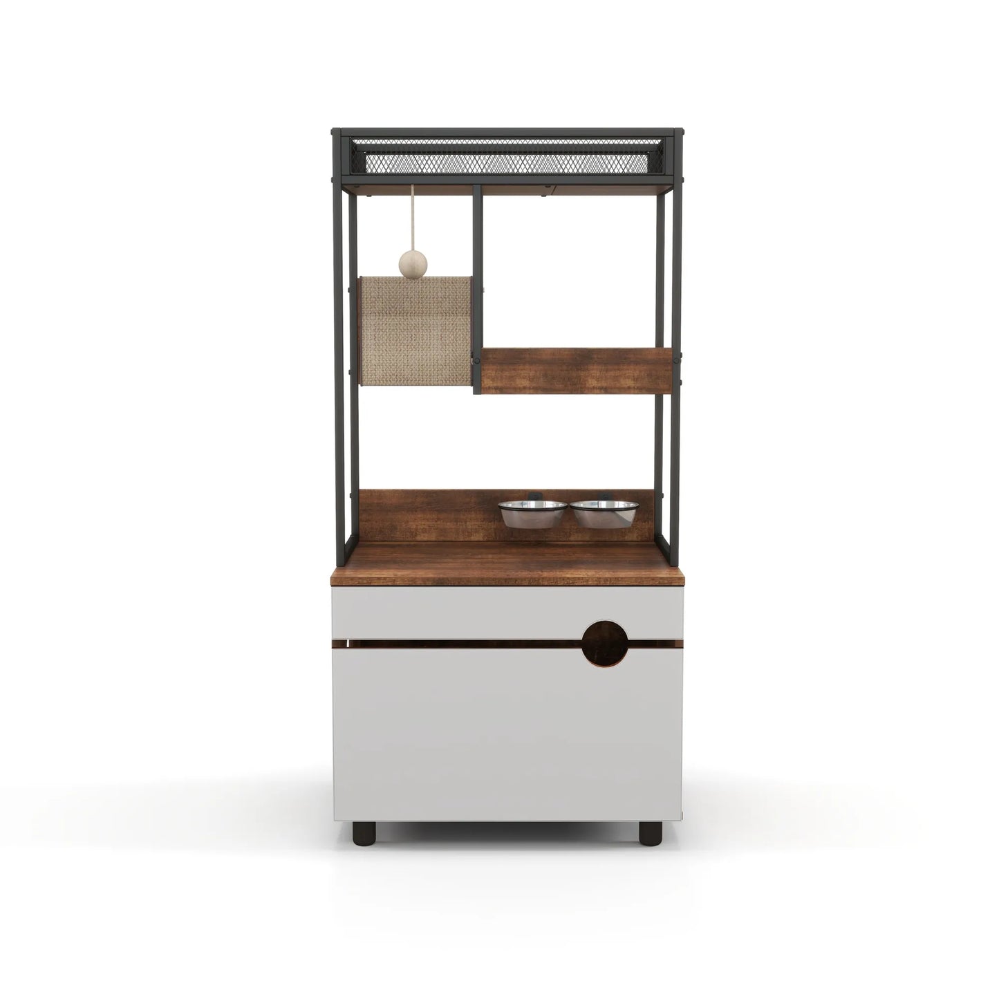 Cat Litter Box Enclosures with Cat Tree Tower, Cat Furniture ,Cat Cabinet – view 18