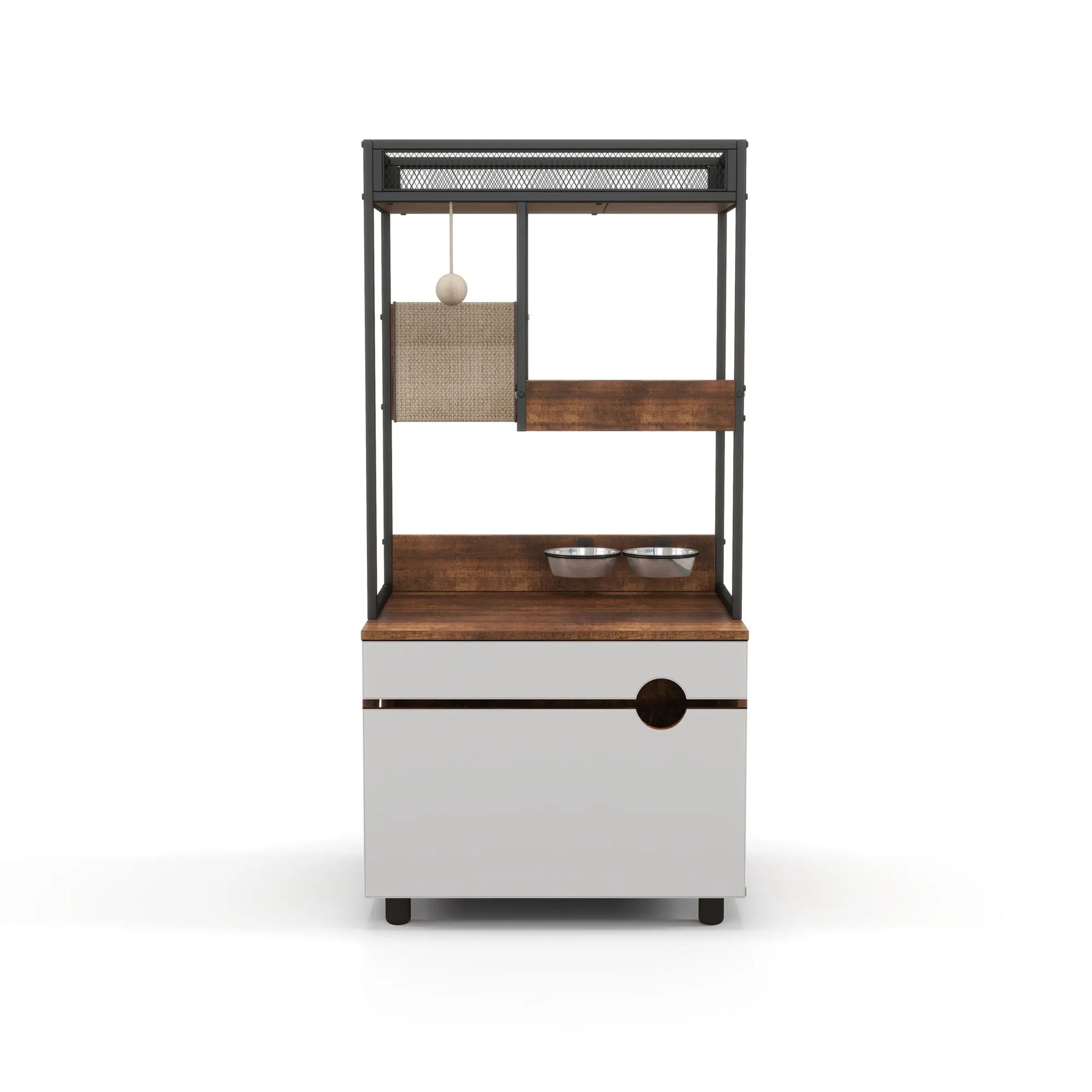 Cat Litter Box Enclosures with Cat Tree Tower, Cat Furniture ,Cat Cabinet – view 18