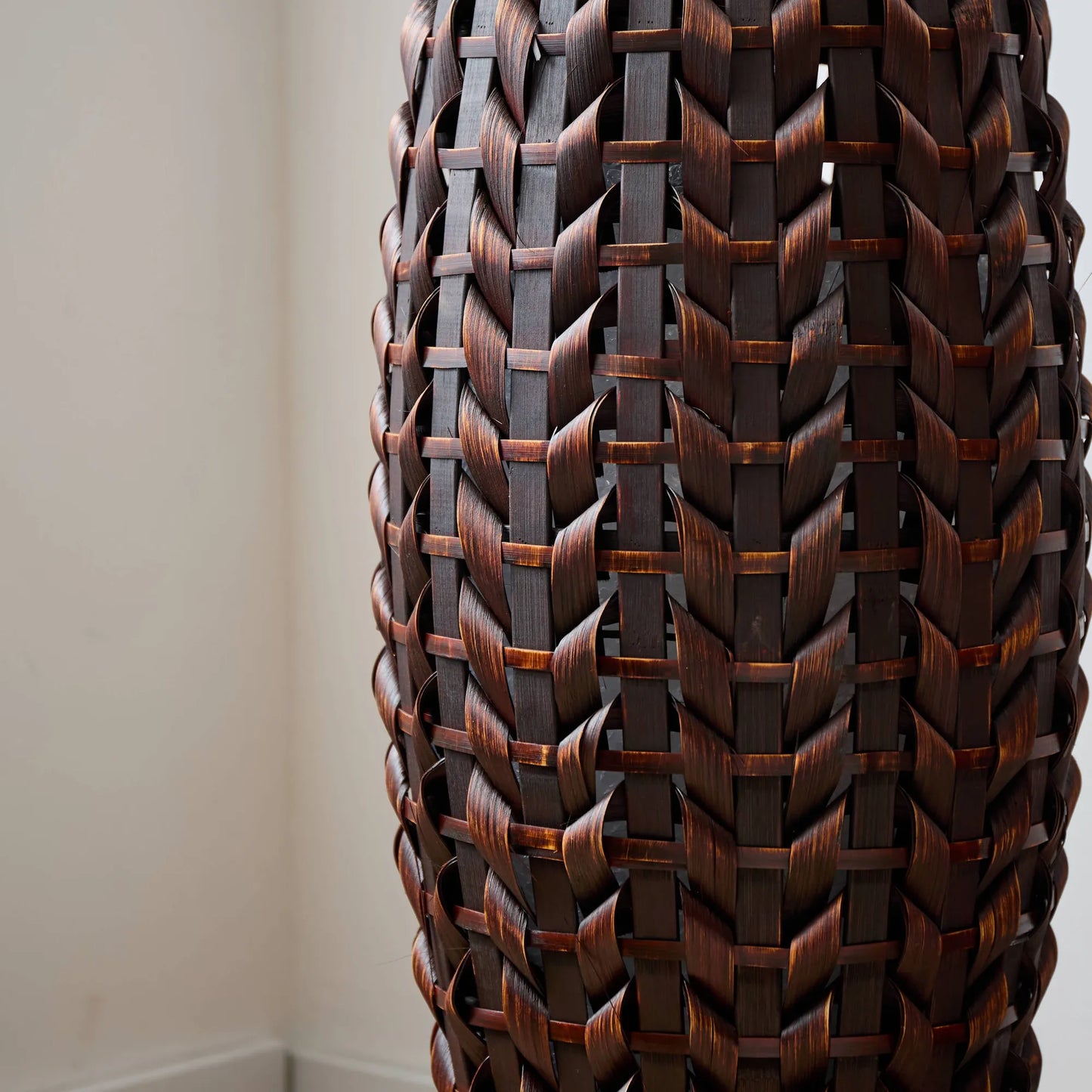 39-Inch Tall Hand-Woven Bamboo Floor Vase – Decorative Accent for Living Room, Entryway, or Hallway – Ideal for Dried or Silk Flower Arrangements – view 18