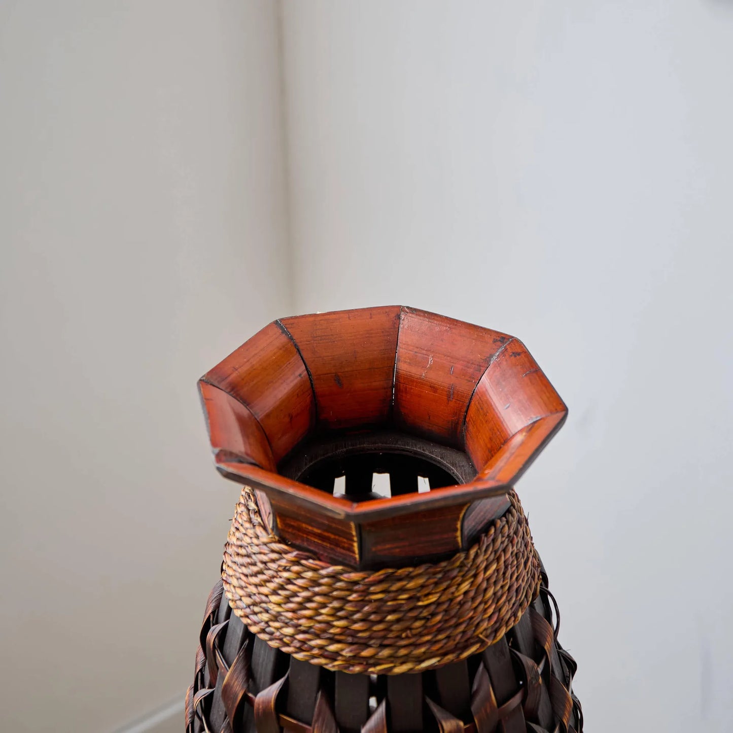 39-Inch Tall Hand-Woven Bamboo Floor Vase – Decorative Accent for Living Room, Entryway, or Hallway – Ideal for Dried or Silk Flower Arrangements – view 19