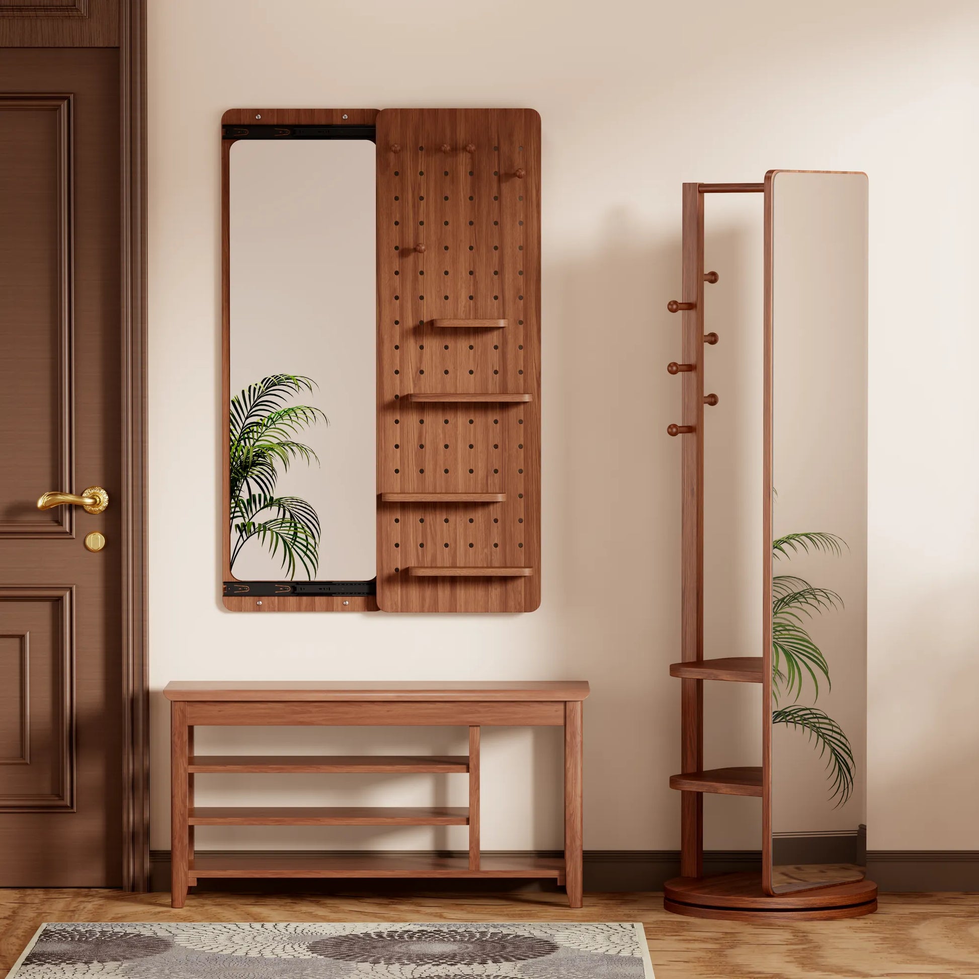 47.6 x 15.7 inch multi-functional design panel wall-mounted full-length mirror, space-saving, can be pushed and pulled. Suitable for bedroom/living – view 20
