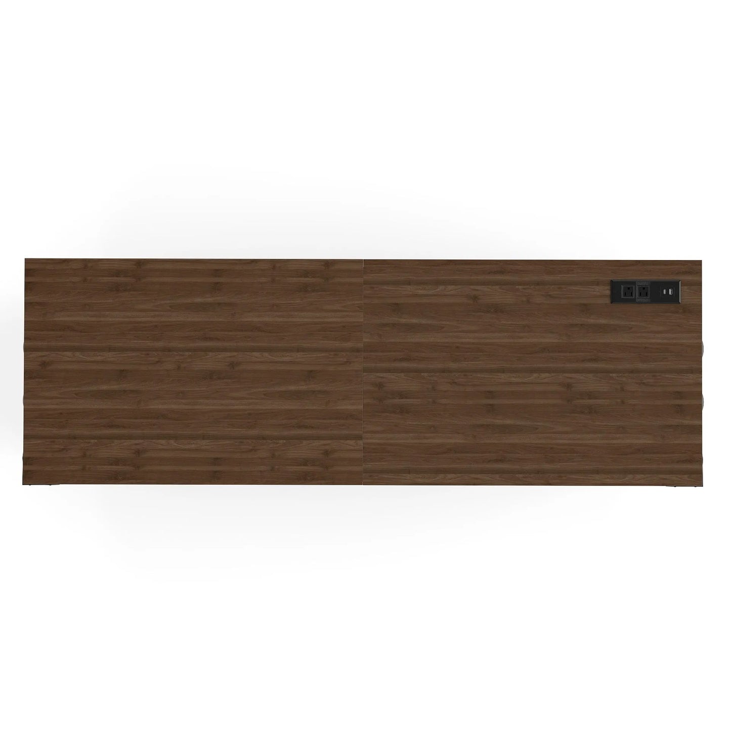 71'' Furniture Style Double Dog Crate with 3 Fluted Drawers and Waterproof Walnut Woodgrain Tabletop,Large Dog Kennel Furniture with Type-C Power – view 20