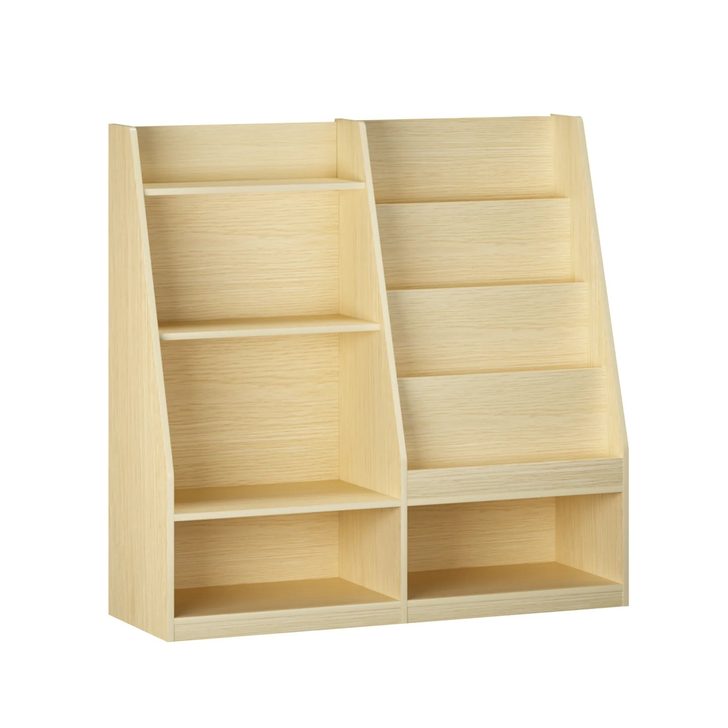 Kids Bookshelf and Toy Storage Organizer, Multifunctional 4 Tier Wooden Kids Book Shelf with Bookcase Display Stand in Kids Room Playroom Nursery for – view 22