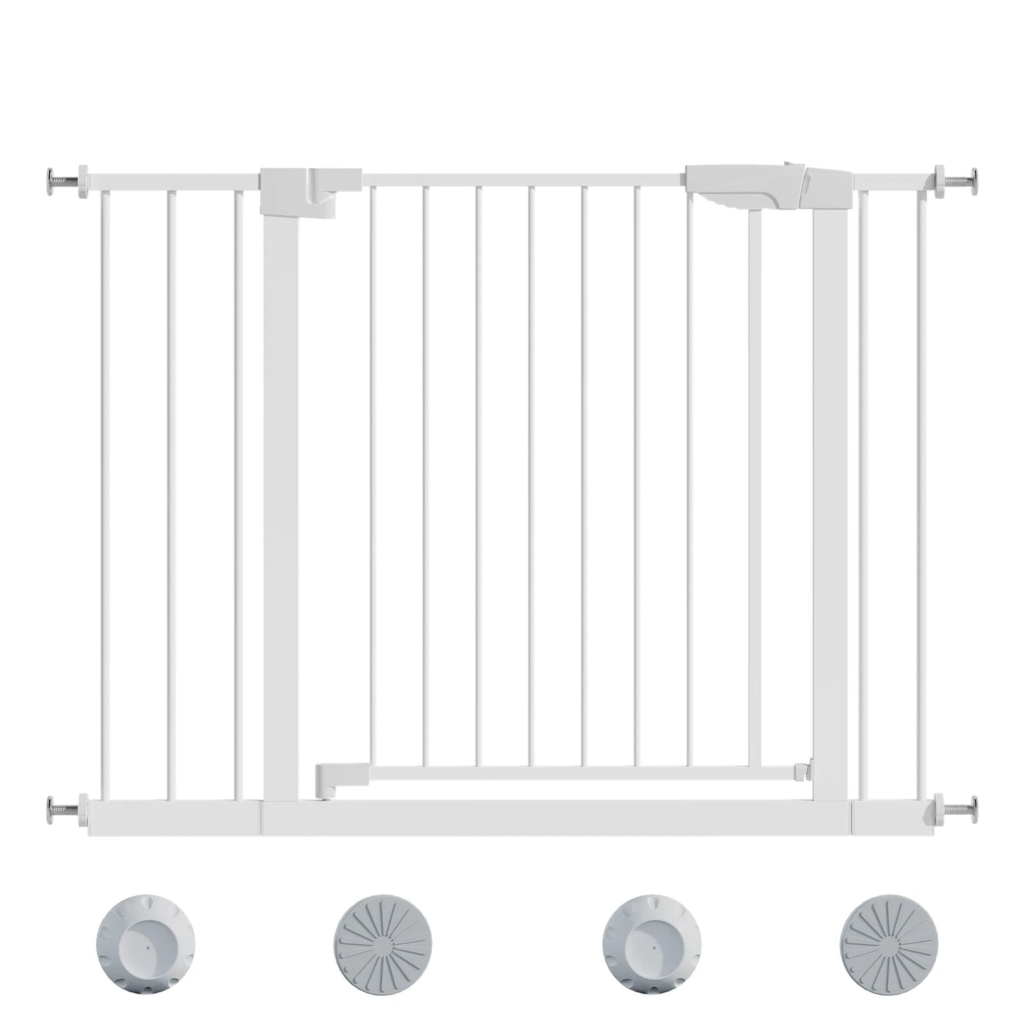 29.5-45.3' Wide Baby Gate with wall protector for Stairs, Dog Gate Indoor for Doorways, No Drilling Pressure Mounted Pet Gates for Kids, Easy Walk – view 22