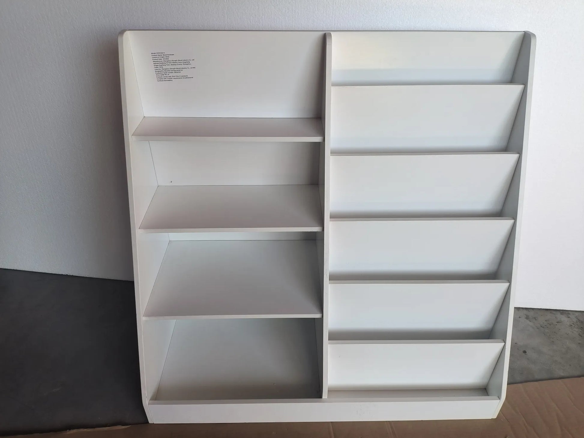 Kids Bookshelf and Toy Storage Organizer, Multifunctional 4-Tier White Wooden Bookcase with Toy Bin for Nursery, Playroom, or Kids Room – view 23