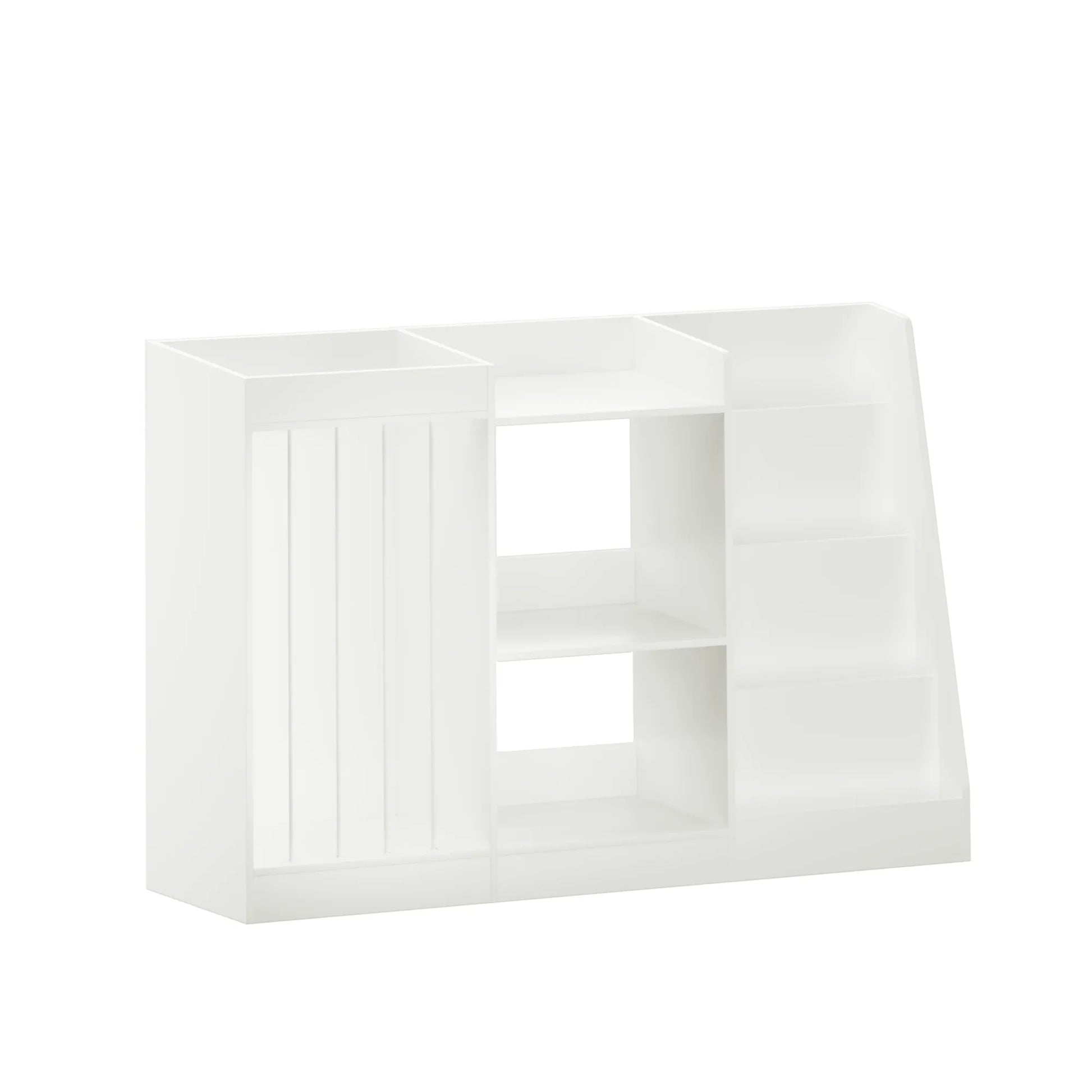 3-in-1 Kids Bookshelf and Toy Storage, 4-Tier Book Shelf for Kids Rooms, Sling Baby Bookcase with Stuffed Animal Storage, Toddler Montessori – view 23