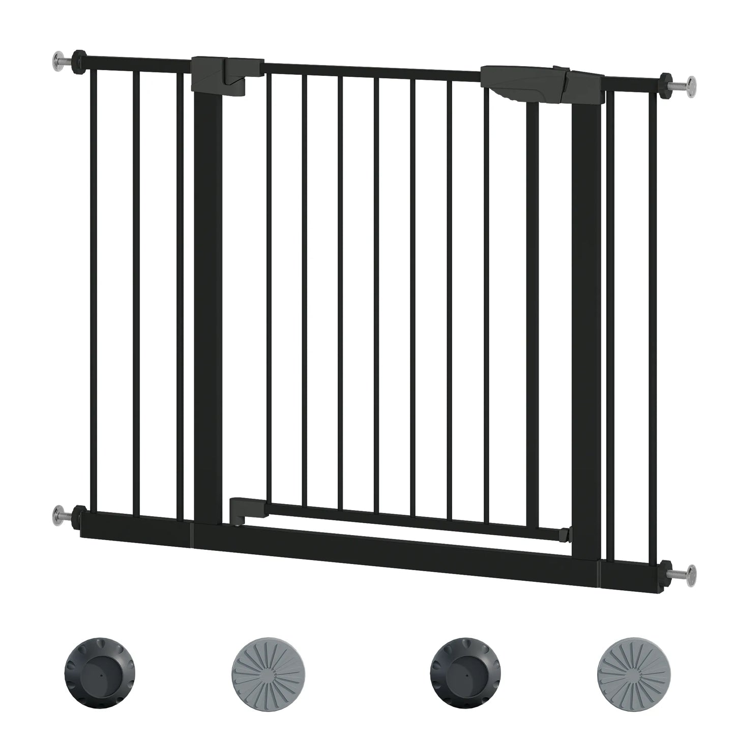 29.5-45.3' Wide Baby Gate with wall protector for Stairs, Dog Gate Indoor for Doorways, No Drilling Pressure Mounted Pet Gates for Kids, Easy Walk – view 23