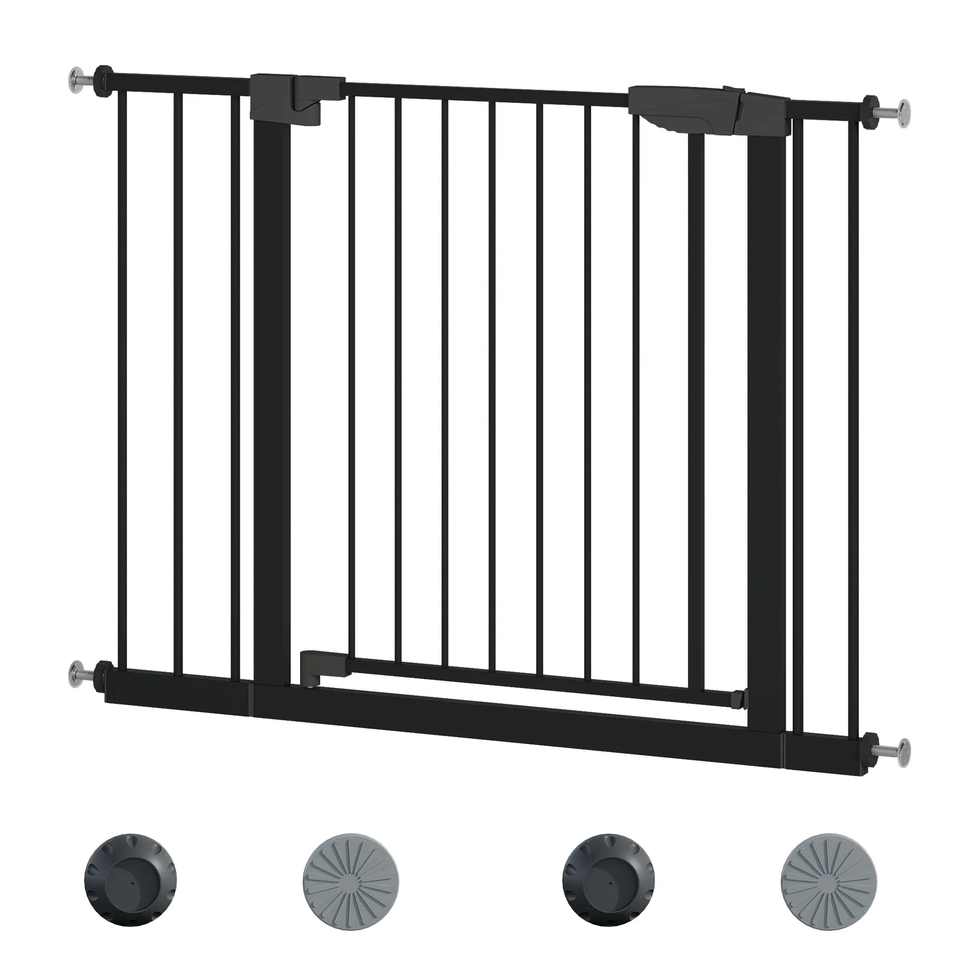 29.5-45.3' Wide Baby Gate with wall protector for Stairs, Dog Gate Indoor for Doorways, No Drilling Pressure Mounted Pet Gates for Kids, Easy Walk – view 23