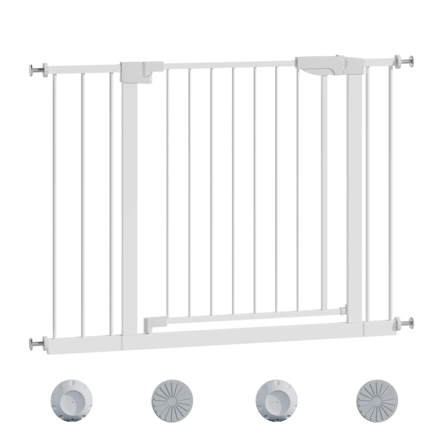 29.5-45.3' Wide Baby Gate with wall protector for Stairs, Dog Gate Indoor for Doorways, No Drilling Pressure Mounted Pet Gates for Kids, Easy Walk – view 23