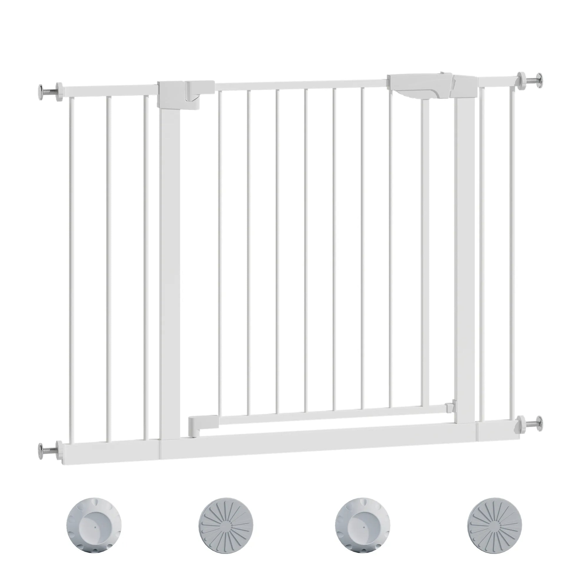29.5-45.3' Wide Baby Gate with wall protector for Stairs, Dog Gate Indoor for Doorways, No Drilling Pressure Mounted Pet Gates for Kids, Easy Walk – view 23