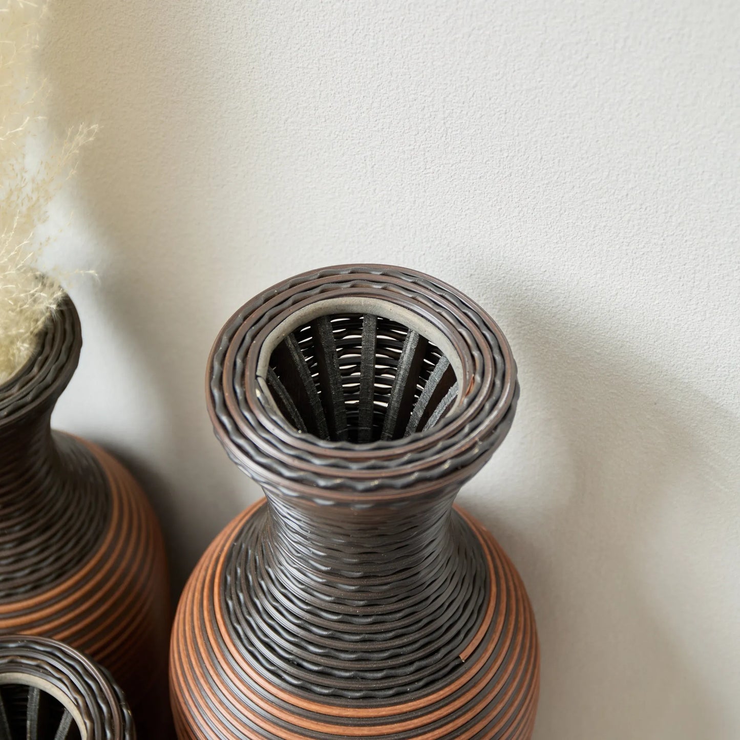 Desktop Vase, Brown Decorative Floor Vase, Classic and Neat Floor Vase, High Independent Flower Stand, Artificial Vine Vase, PVC Floor Vase, Home – view 25