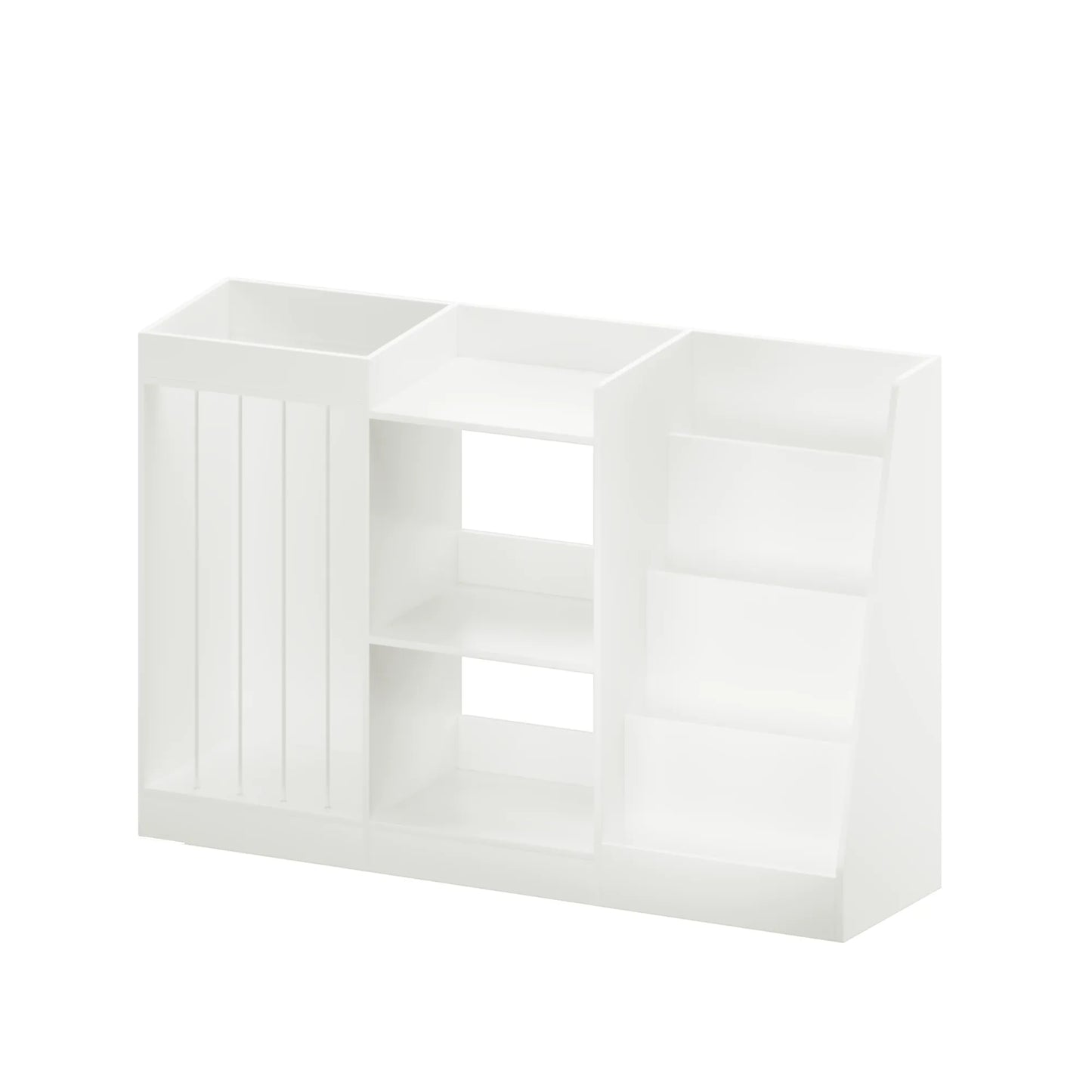 3-in-1 Kids Bookshelf and Toy Storage, 4-Tier Book Shelf for Kids Rooms, Sling Baby Bookcase with Stuffed Animal Storage, Toddler Montessori – view 25
