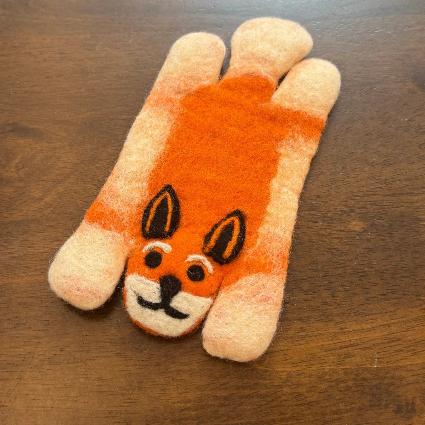 Handmade Fox 18x11 cm Wool Felt Coaster