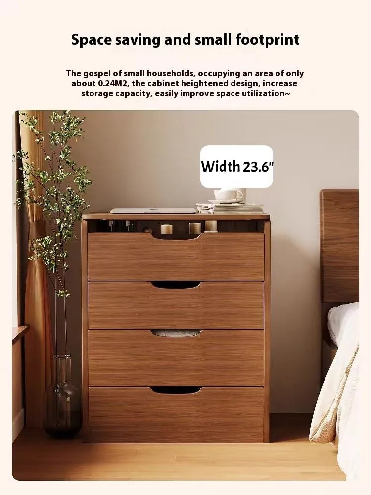 Compact Flip-Top Makeup Vanity with Lighted Mirror and Glass Desktop – 60 cm / Walnut – view 8
