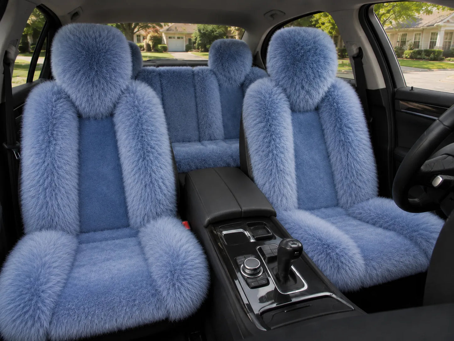 Premium Sheepskin Car Seat Cover | All-Season Comfort & Universal Fit