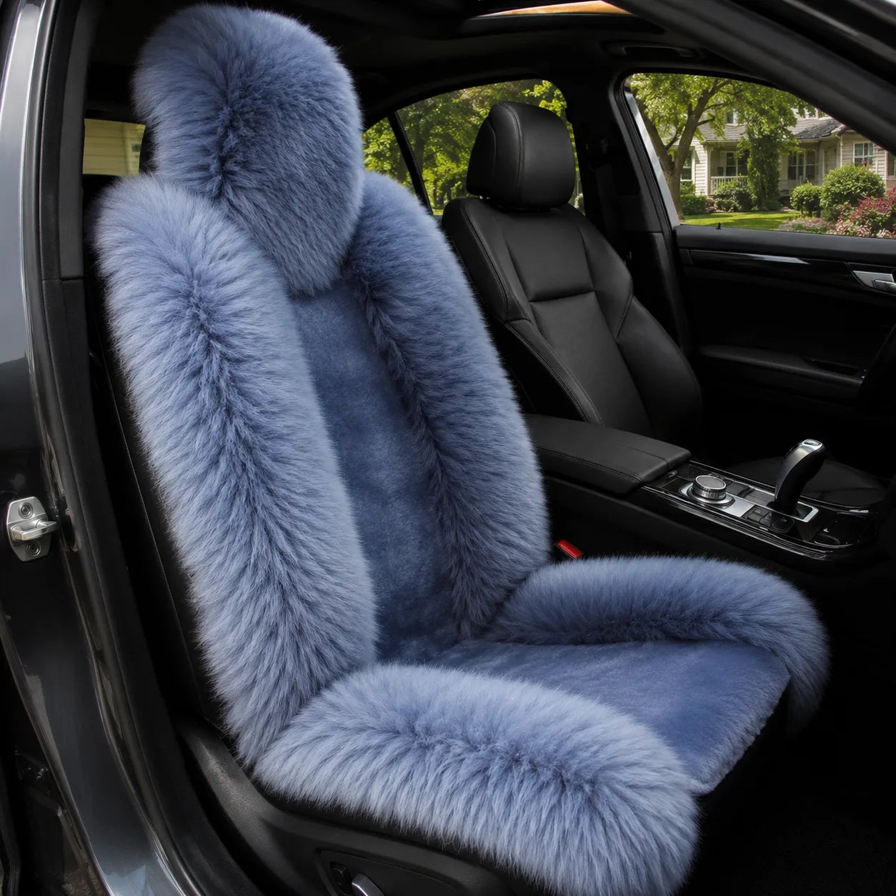 Premium Sheepskin Car Seat Cover | All-Season Comfort & Universal Fit