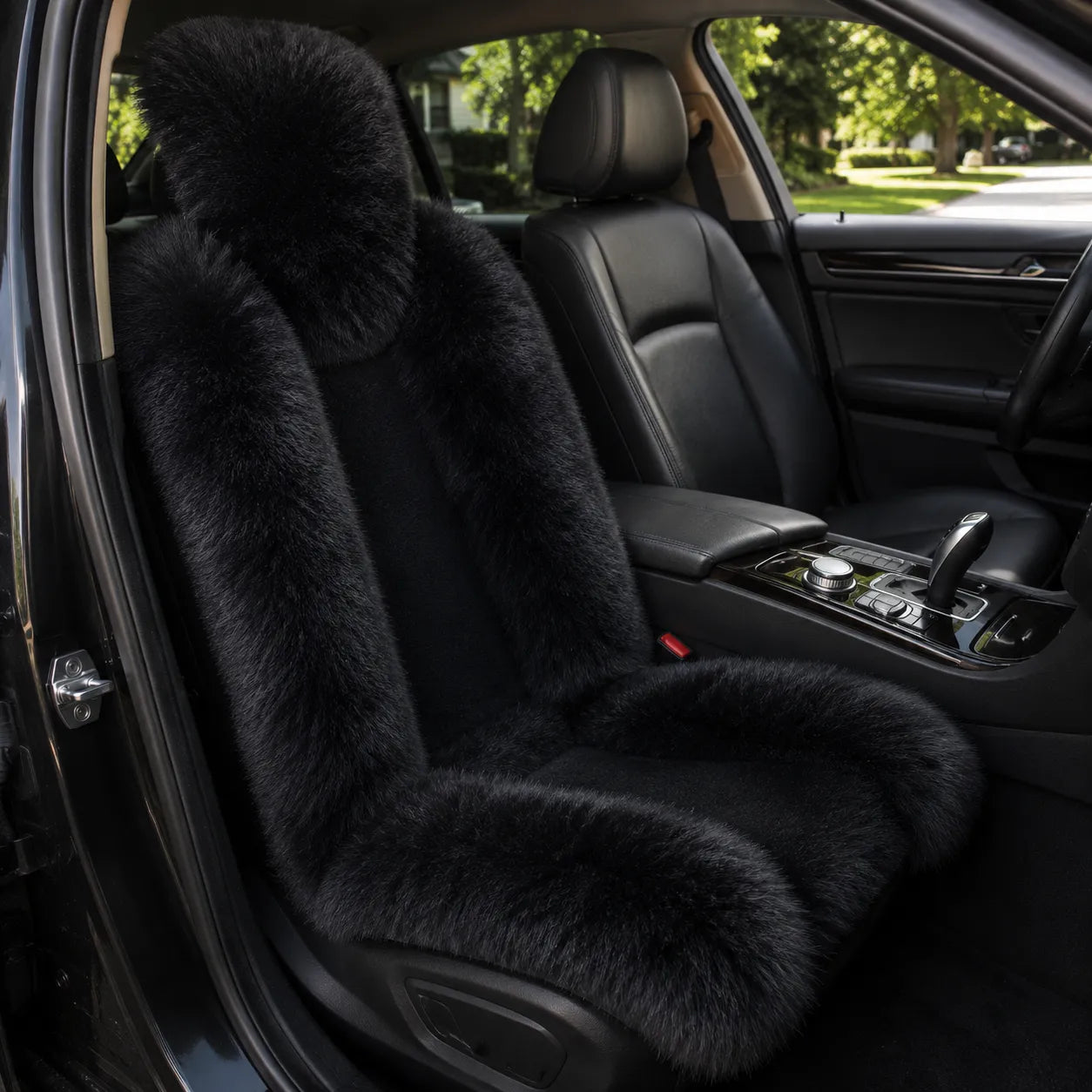 Premium Sheepskin Car Seat Cover | All-Season Comfort & Universal Fit