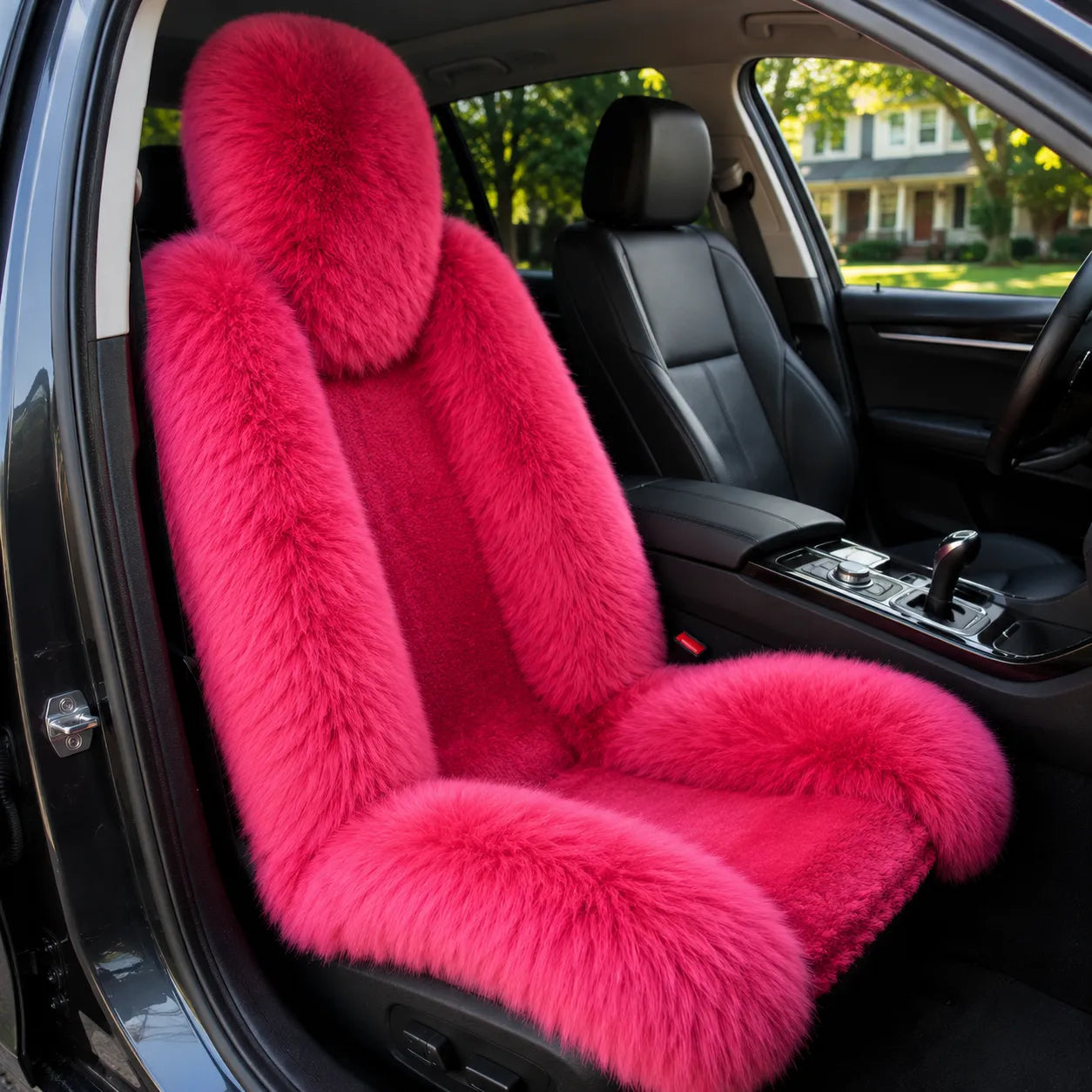 Premium Sheepskin Car Seat Cover | All-Season Comfort & Universal Fit