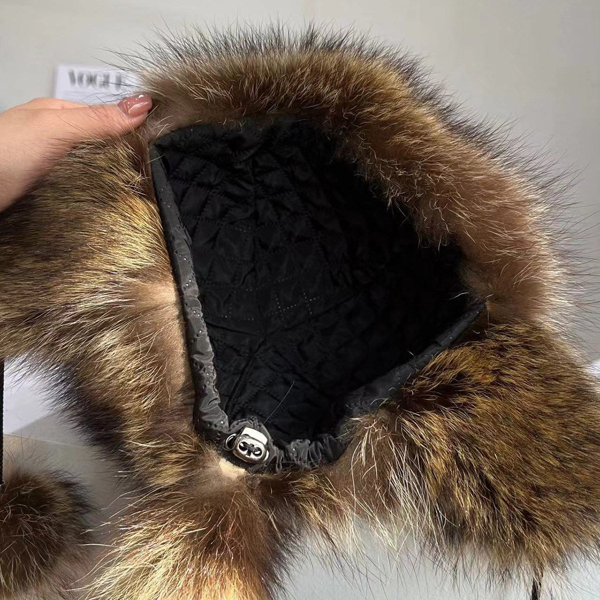 Little raccoon ear protection hat American raccoon fur Lei Feng overlord hat winter warm boys and girls adult fur hat