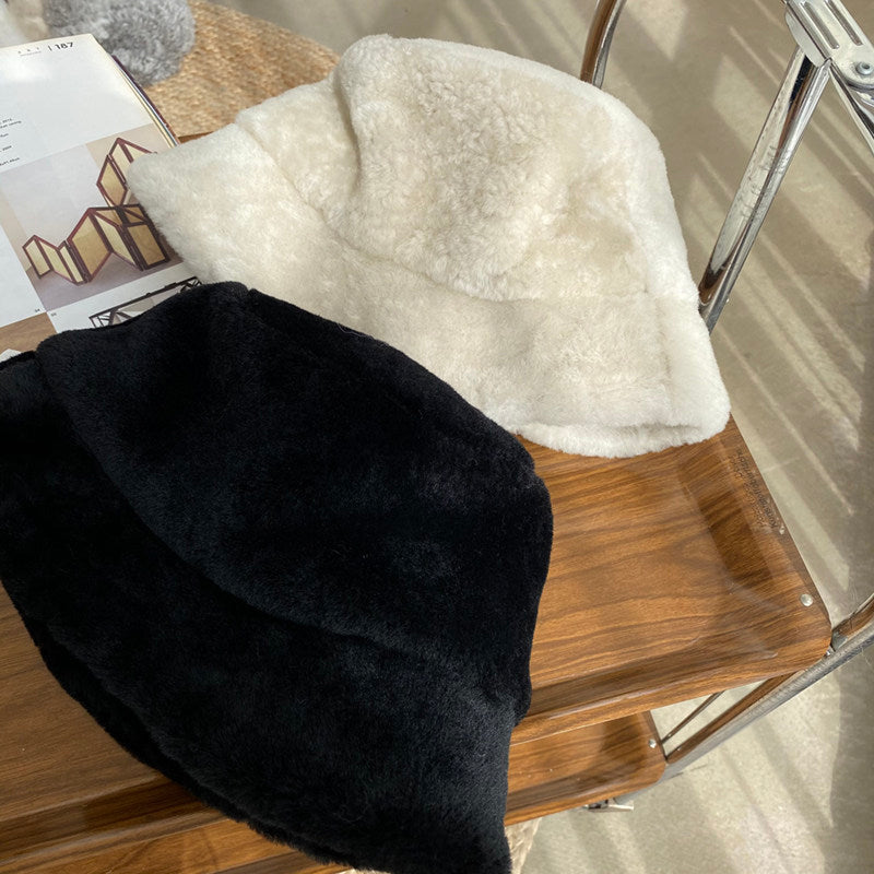 Off-White and Black genuine leather bucket hats