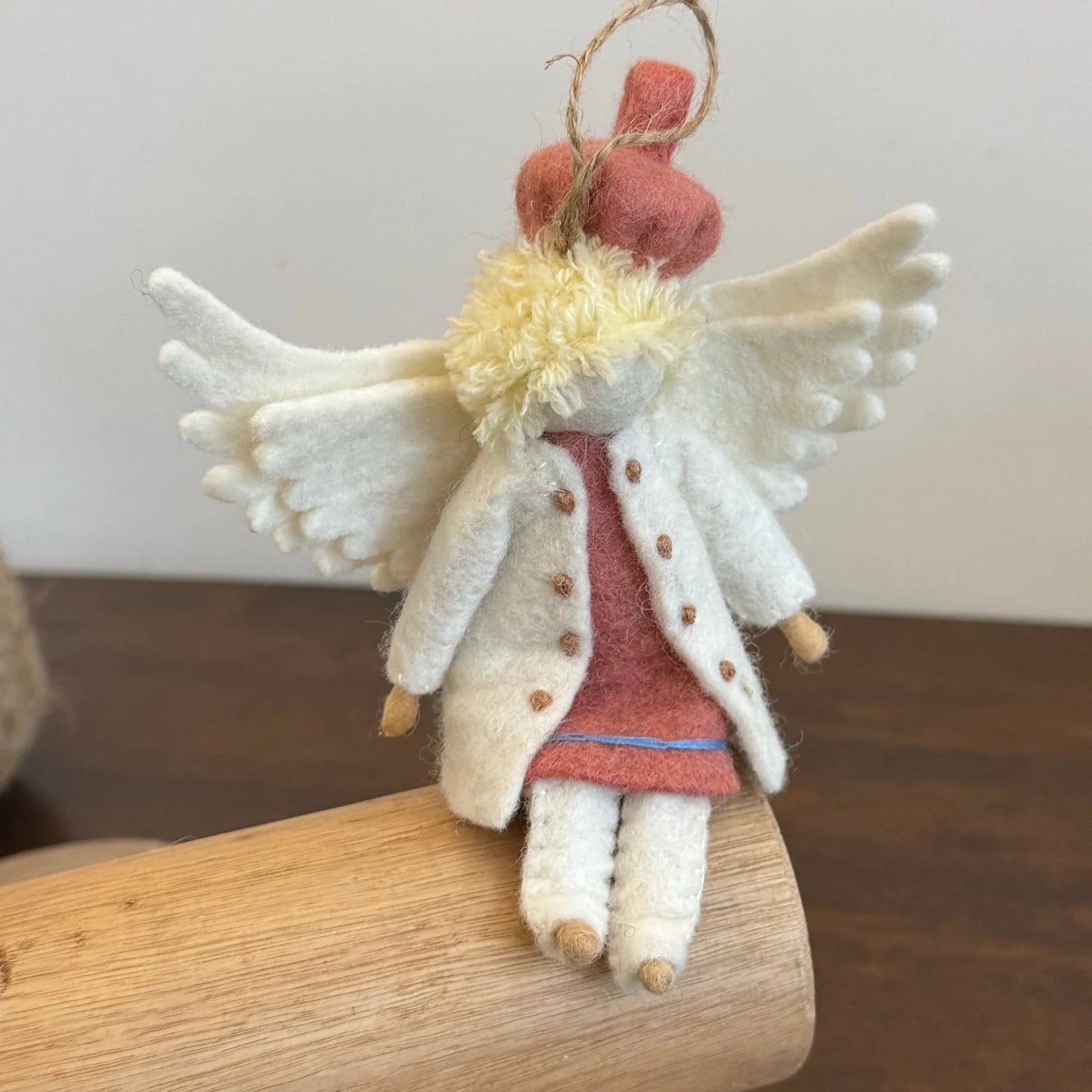 Angel Girl handmade wool felt keychain and bag charm