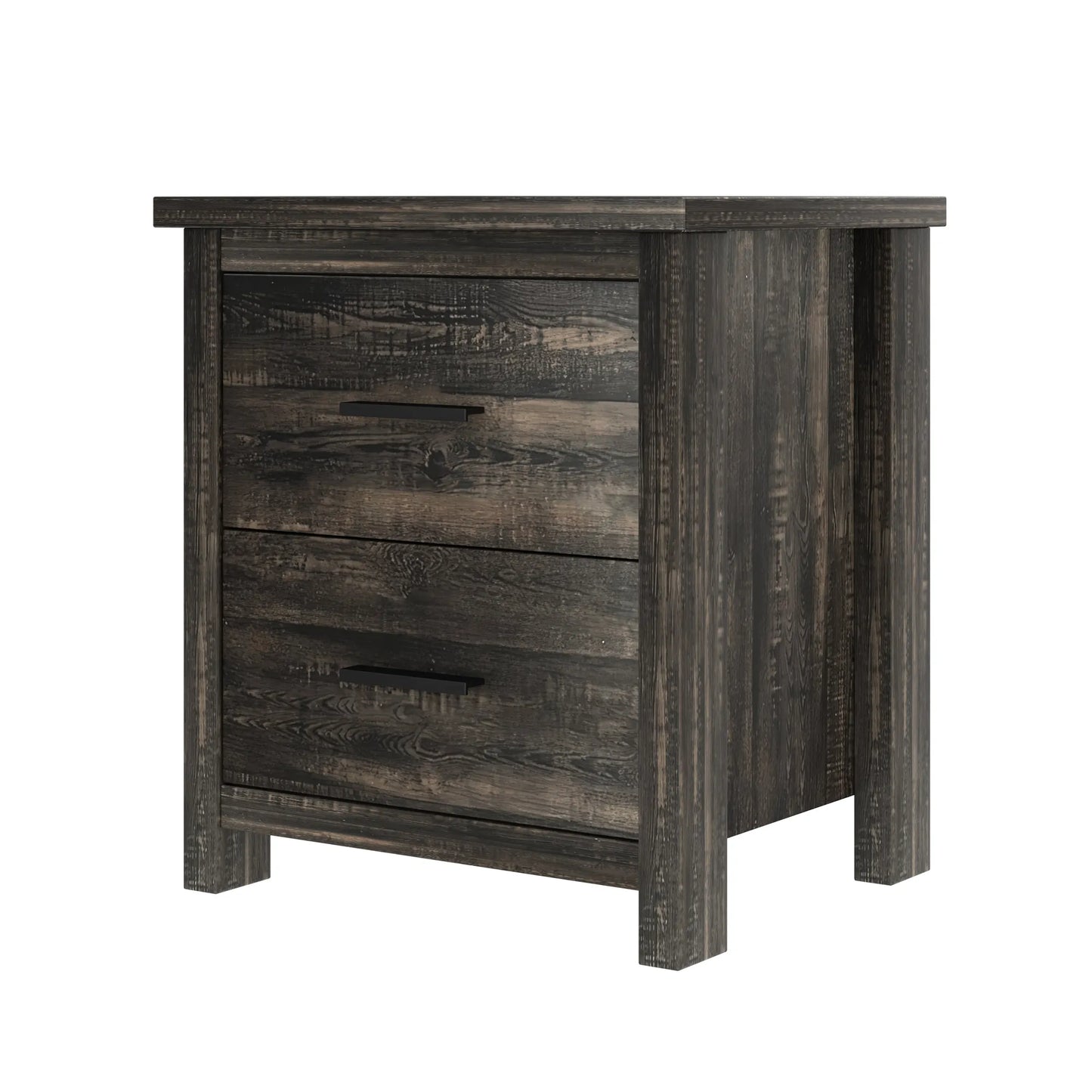 4-Piece Queen Bedroom Furniture Set with Storage Bed, Nightstands and Dresser – Antique Gray – view 11
