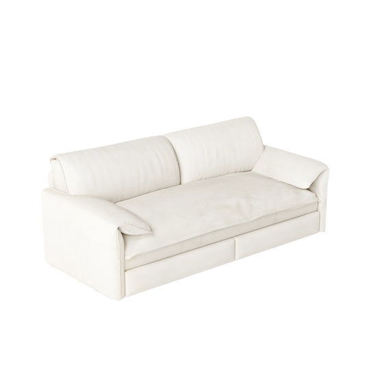 66-Inch Velvet Pull-Out Sofa Bed with Side Storage – Gray – view 1