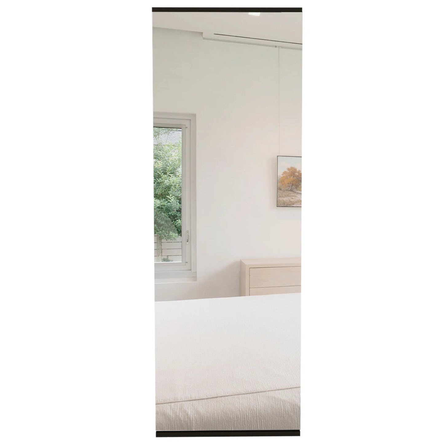 Wall-Mounted Shoe Cabinet with Full-Length Mirror – Black – view 2