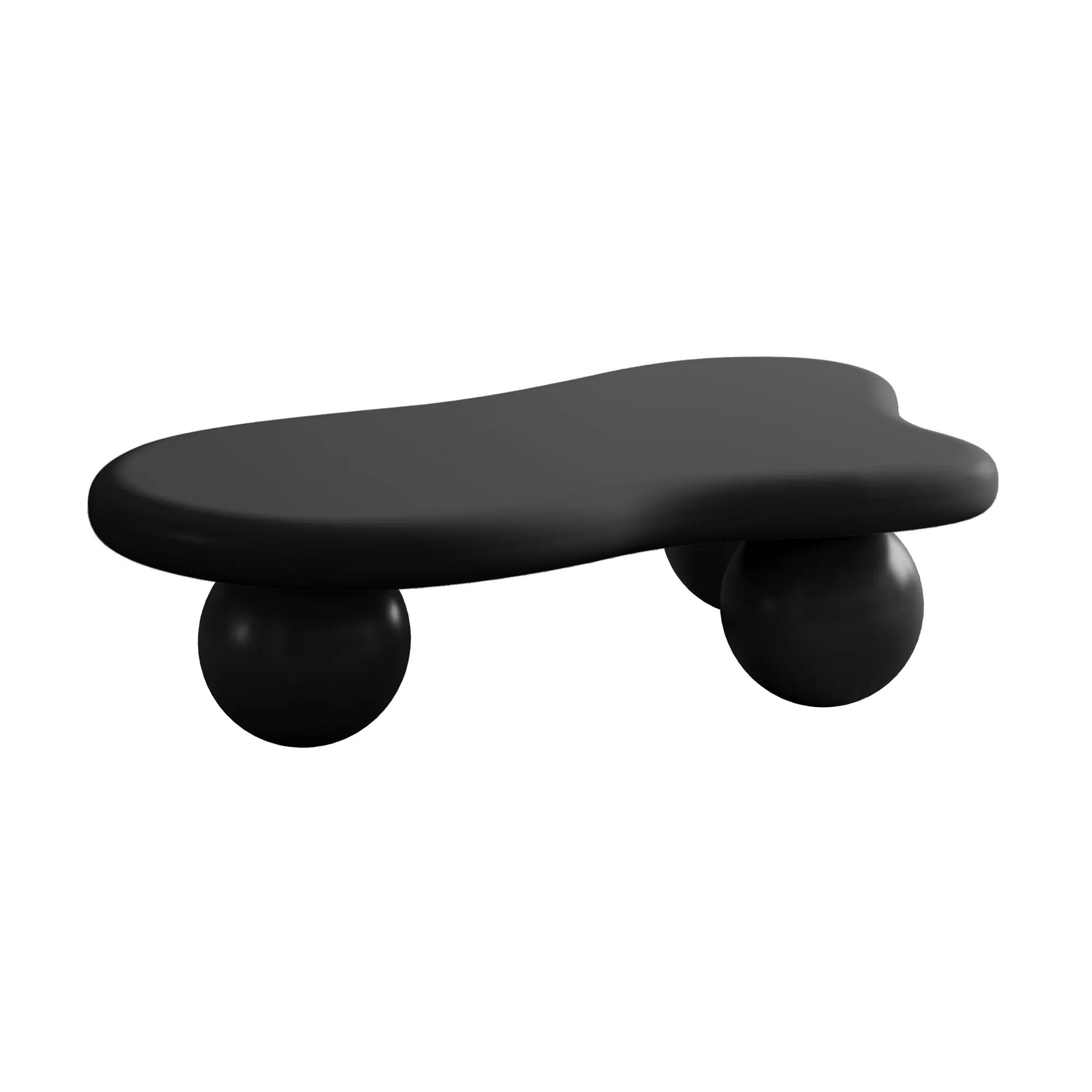 40-Inch Cloud-Shaped MDF Coffee Table – Black – view 5