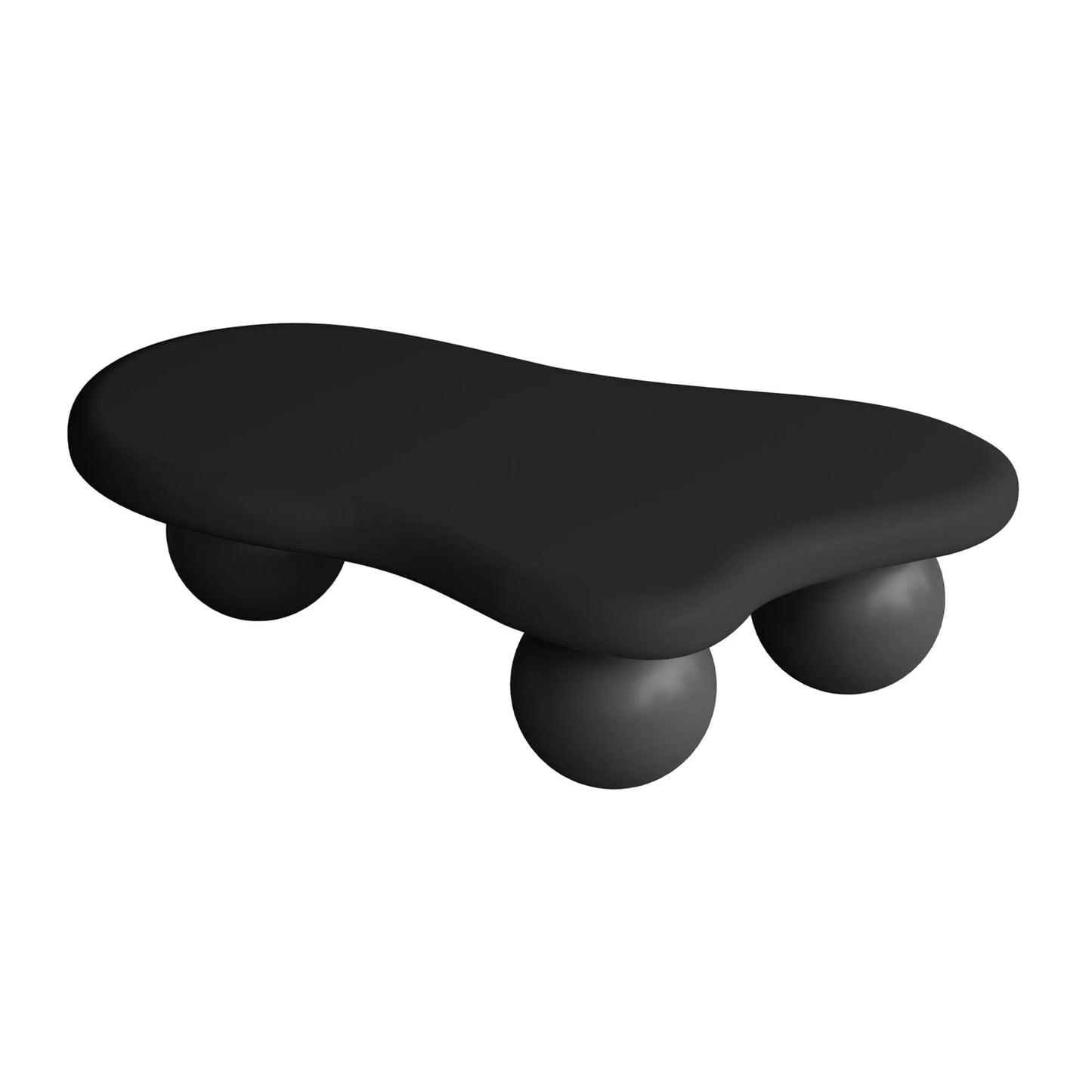 40-Inch Cloud-Shaped MDF Coffee Table – Black – view 6