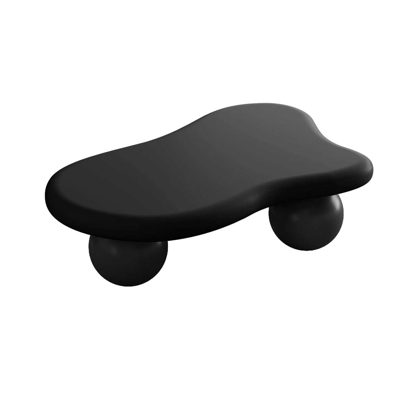 40-Inch Cloud-Shaped MDF Coffee Table – Black – view 7