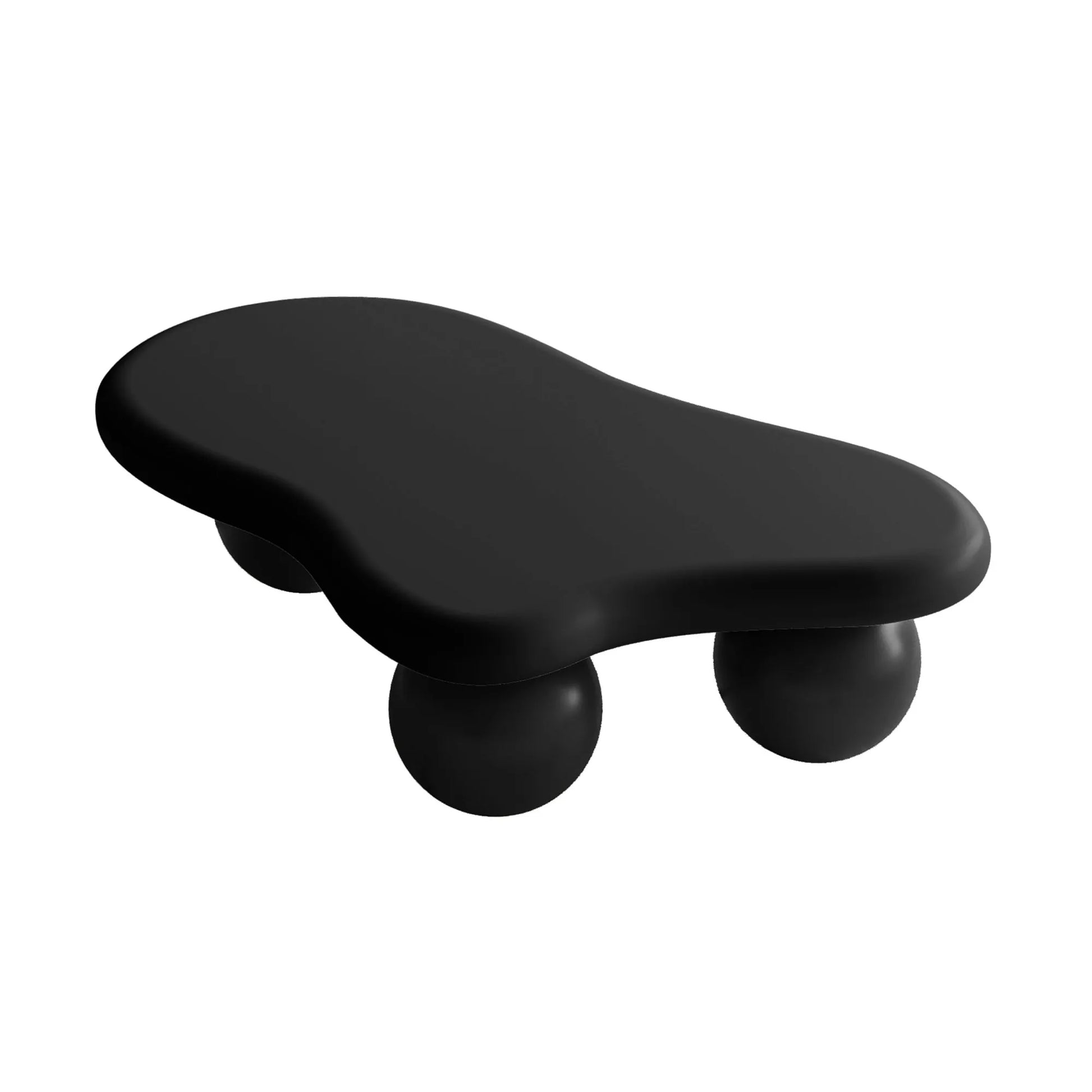 40-Inch Cloud-Shaped MDF Coffee Table – Black – view 8