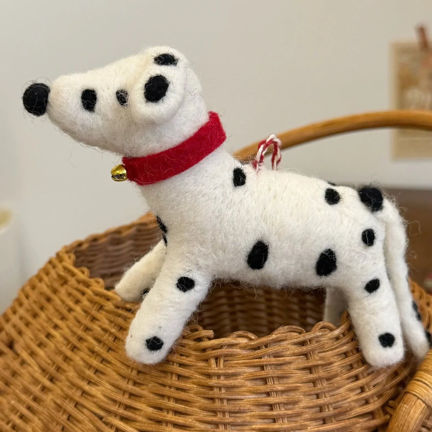 British Spotted Dog handmade wool felt ornament