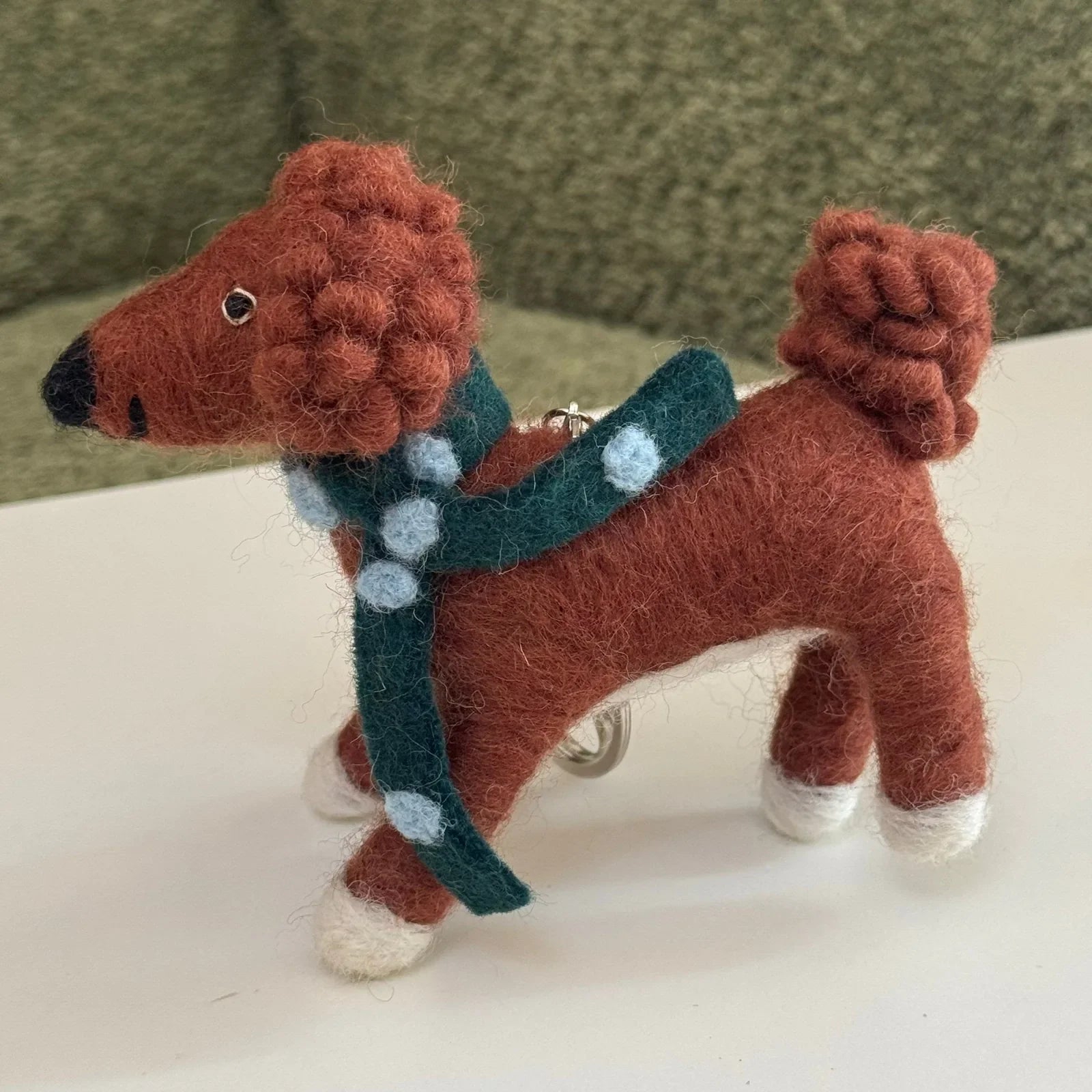 Brown Cocker Spaniel handmade wool felt ornament