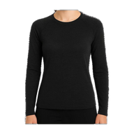 Merino Wool Crew-Neck Base Layer for Outdoor Days in Black · 180 gsm