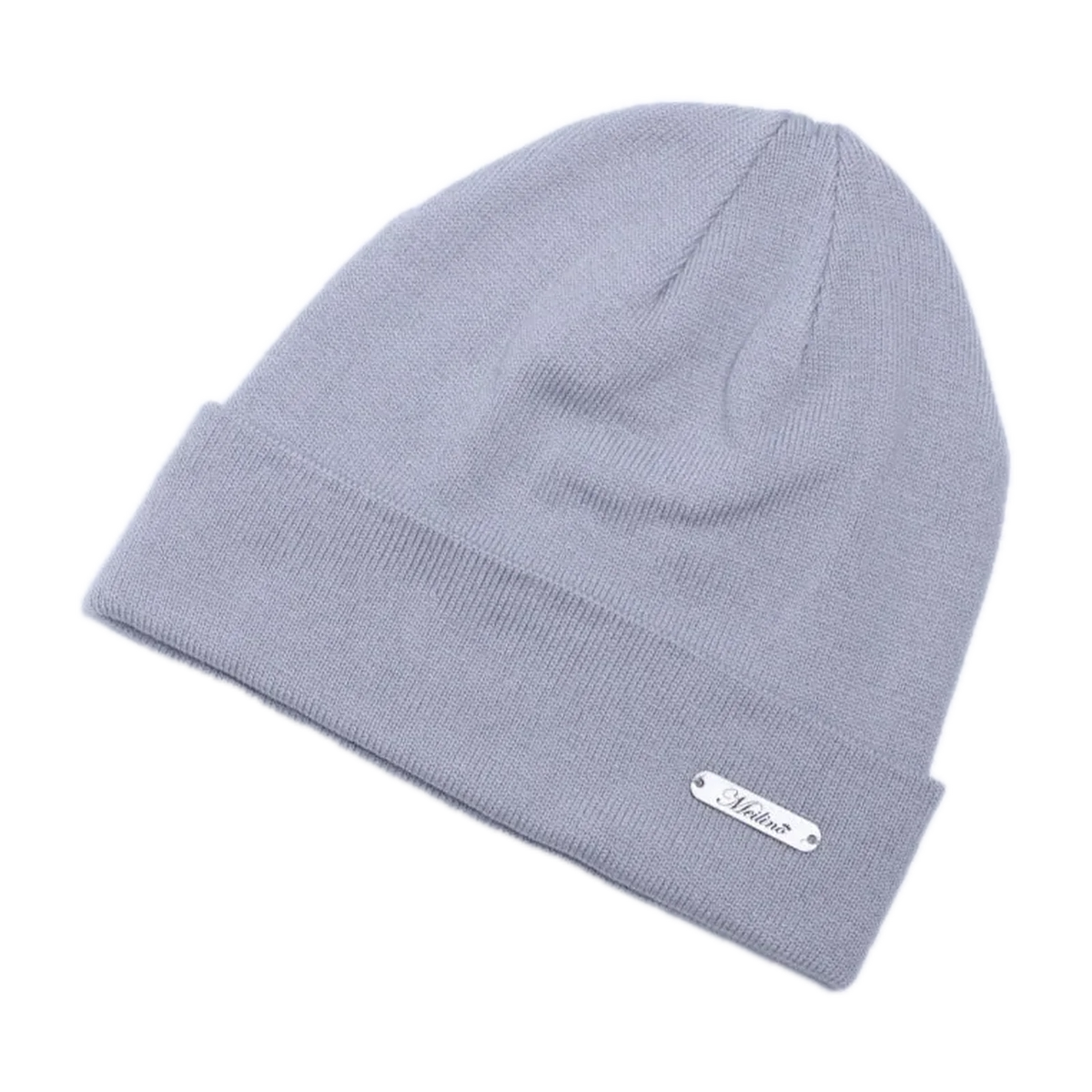 Merino Wool Cuffed Beanie for Trail and Travel in Pale Gray