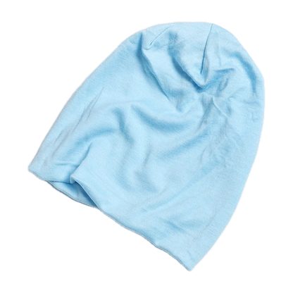 Merino Wool Double-Layer Beanie for the Outdoors in Ice Blue · 50% Merino / 50% Lyocell
