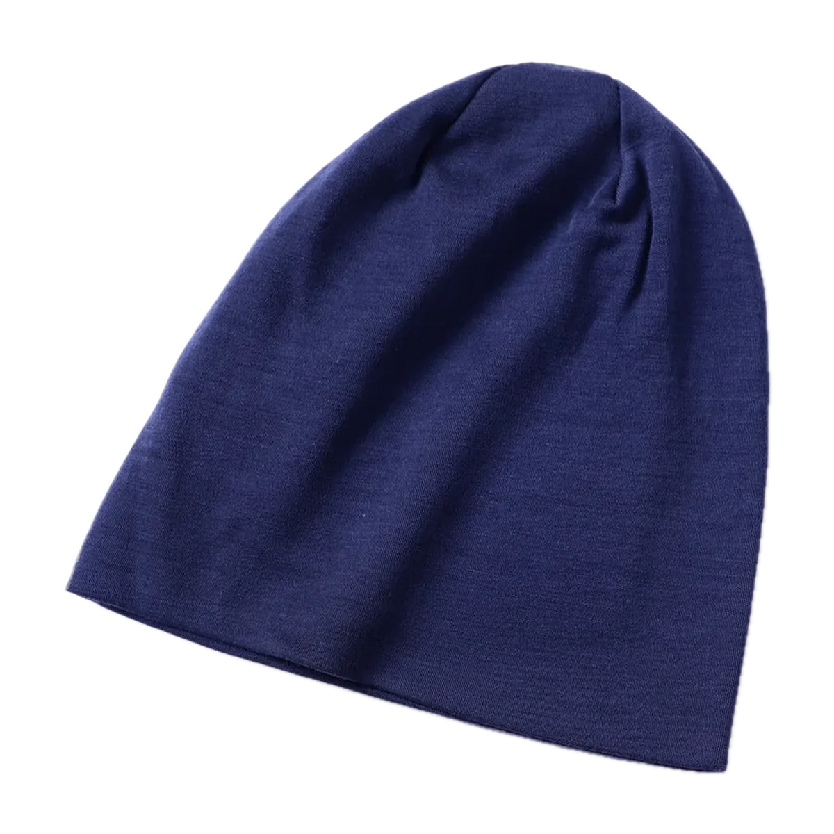 Merino Wool Double-Layer Beanie for the Outdoors in Navy · 100% Merino