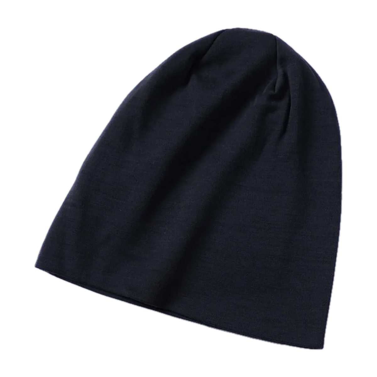 Merino Wool Double-Layer Beanie for the Outdoors in Black · 100% Merino