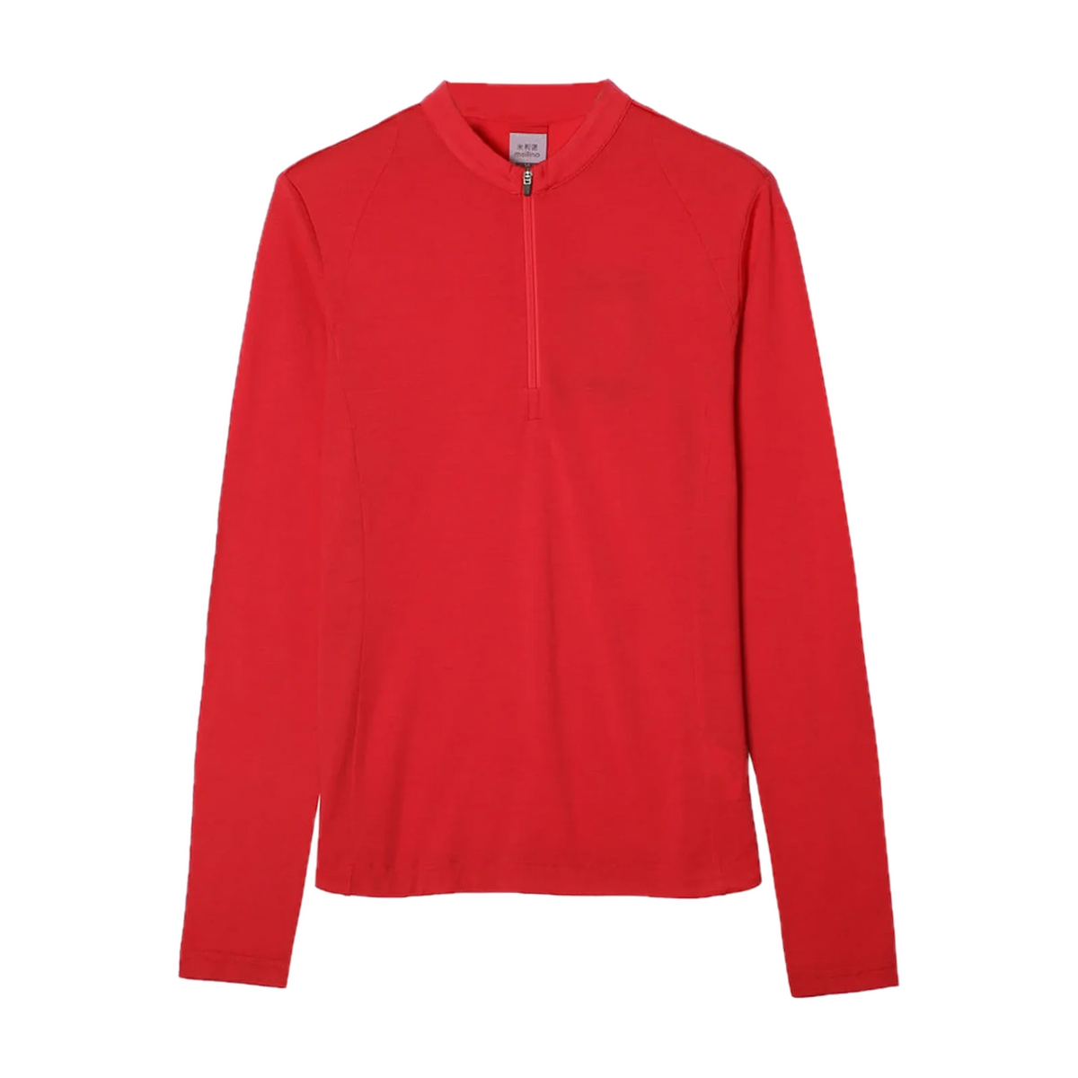 Merino Wool Half-Zip Base Layer for Outdoor Days in Tangerine · 100% Merino